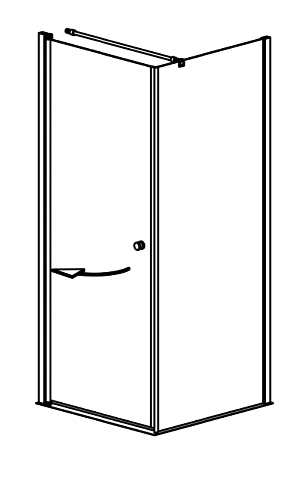 maw by GEO Eckdusche »AF100« mit Drehtür