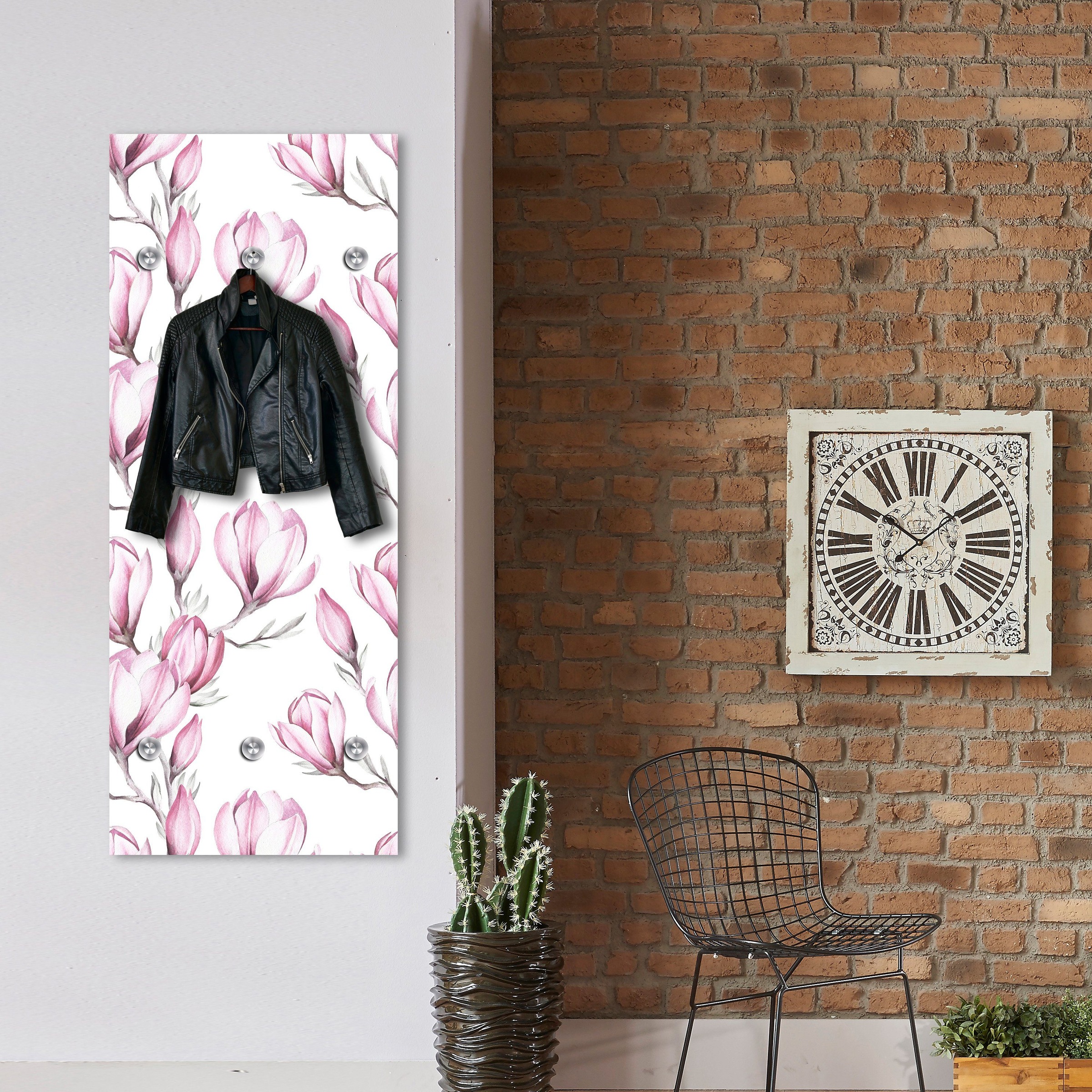 queence Garderobenleiste "Krokus" mit 6 Haken, 50 x 120 cm günstig online kaufen