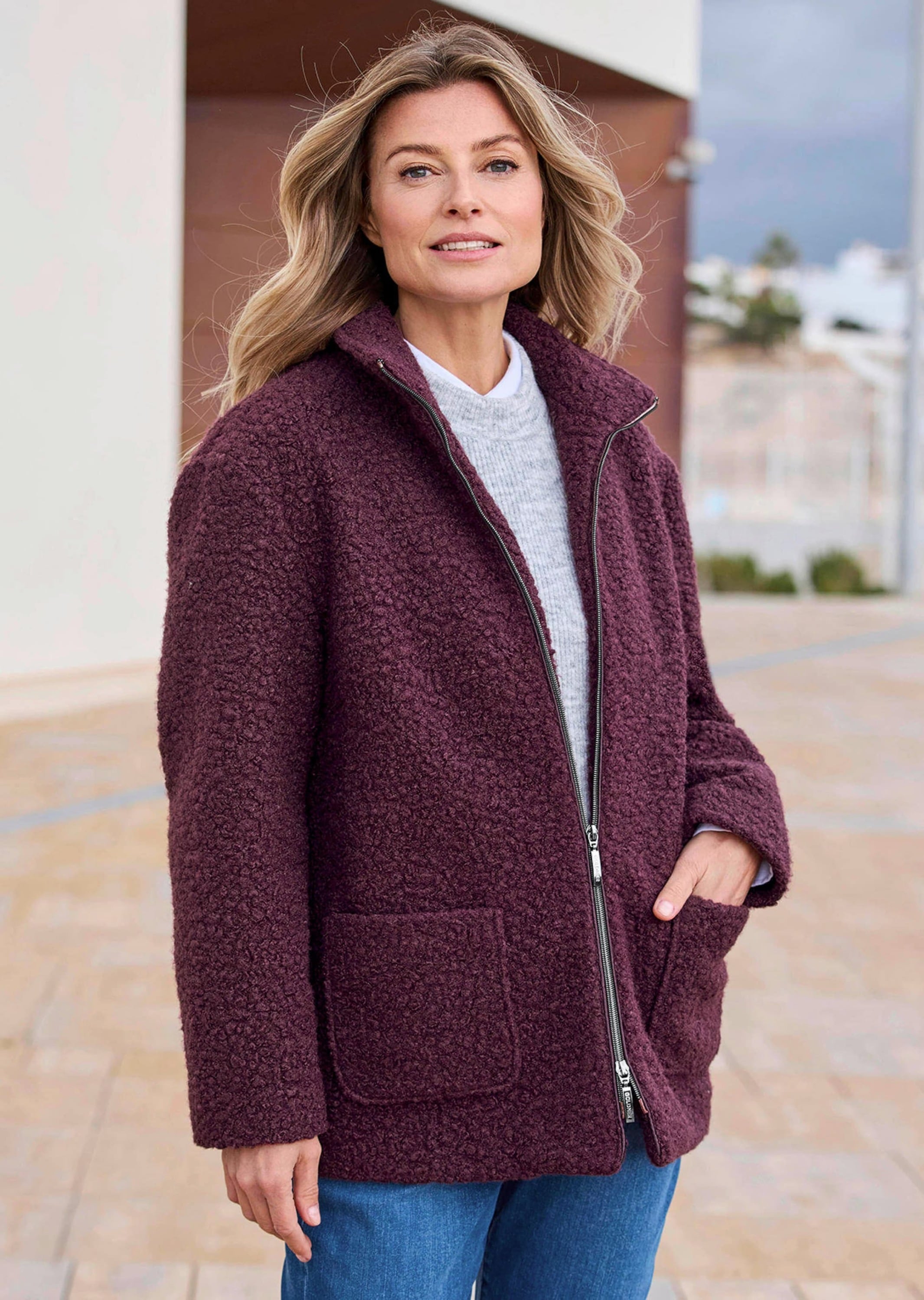 GOLDNER Blouson »Teddy Jacke mit Stehkragen«