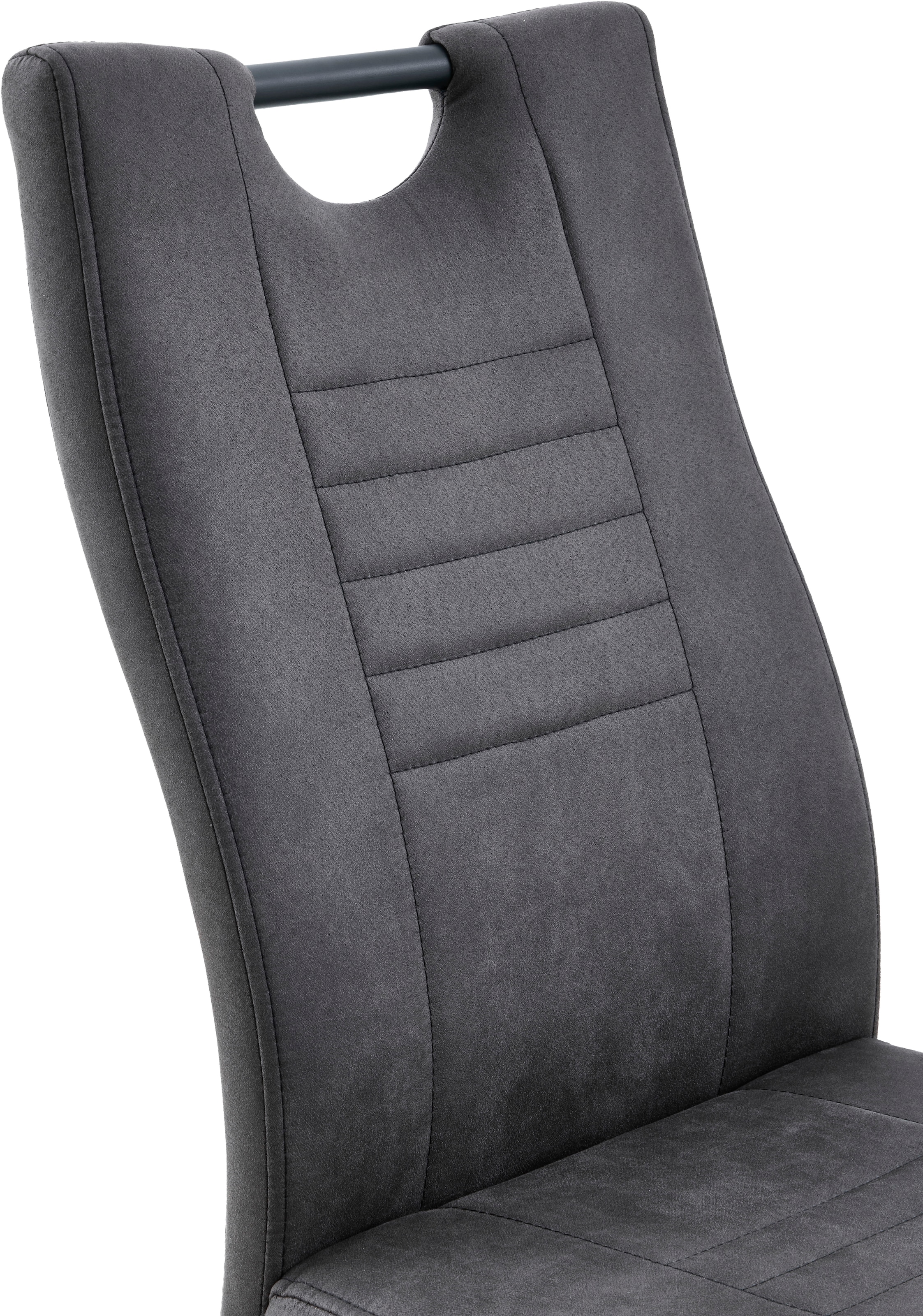 OTTO home Essgruppe »"Altona", Esstisch ausziehbar plus 6 Stühle, TOPSELLER!« Esstisch ausziehbar 140 - 180 cm, 6 Freischwinger, 7 tlg. tlg. Säulentisch 140-180x90 cm, Stuhl mit Federkorb, 140 kg belastbar