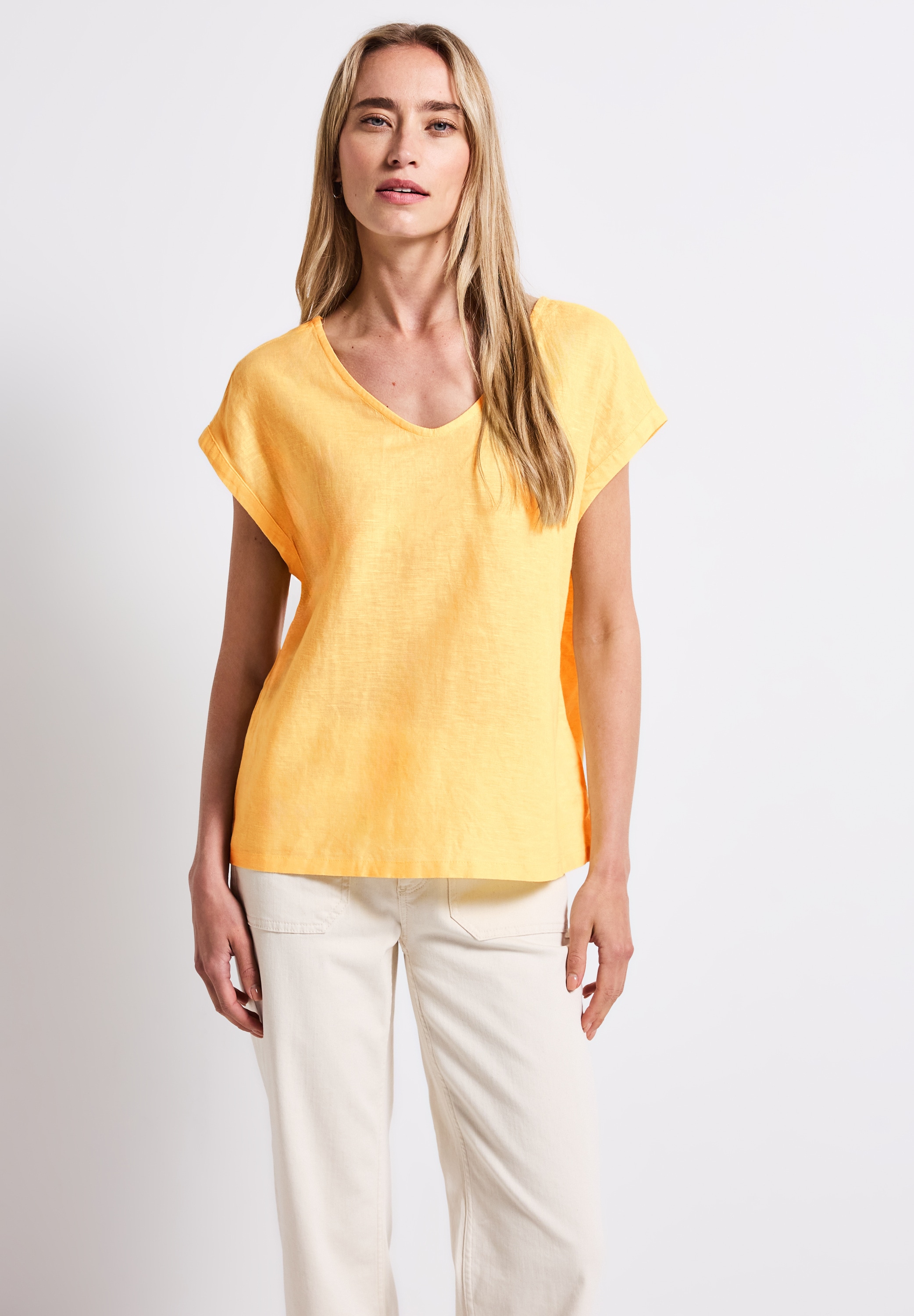 STREET ONE Shirtbluse aus elastischem Materialmix günstig online kaufen