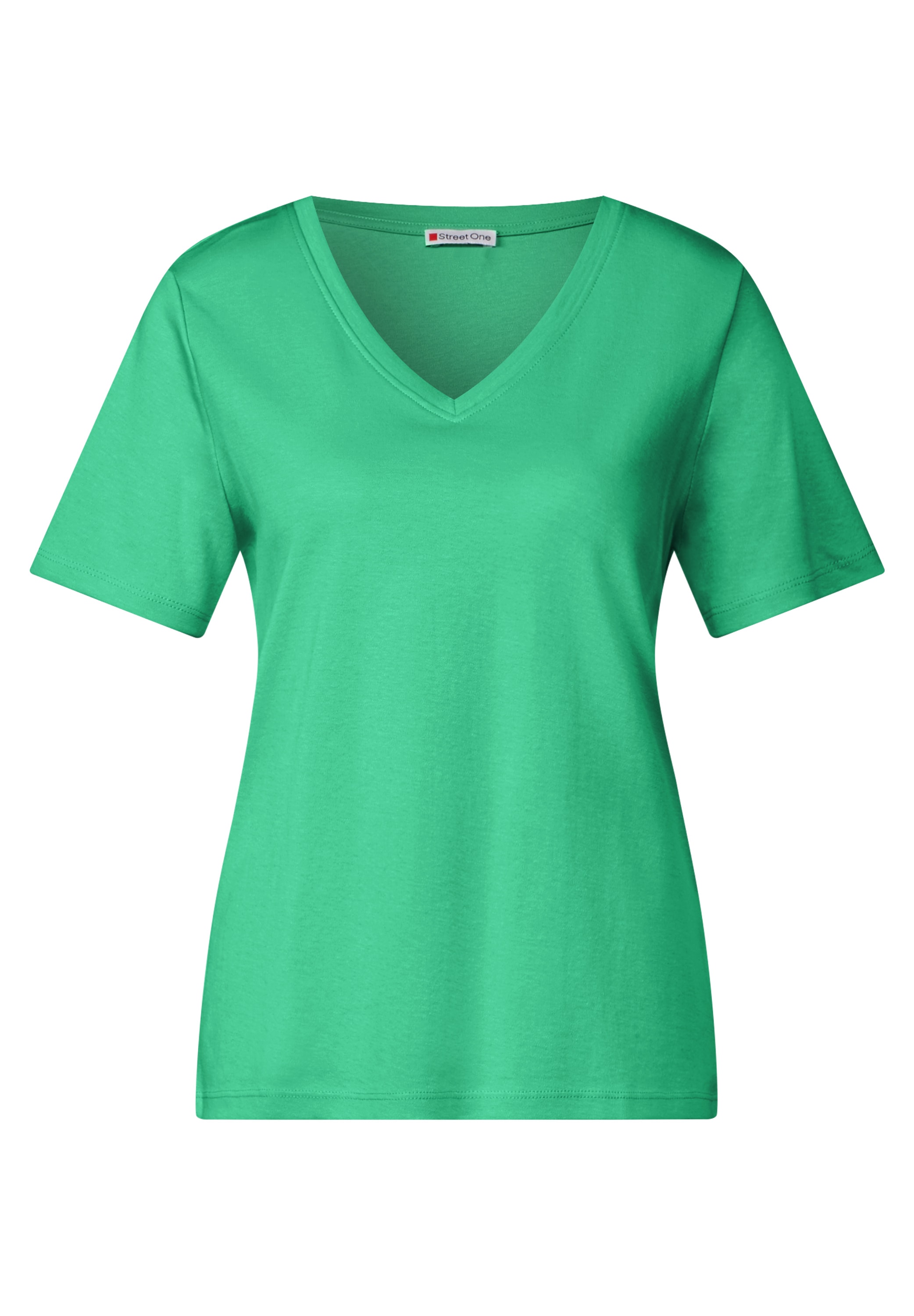 STREET ONE V-Shirt, aus reiner Baumwolle