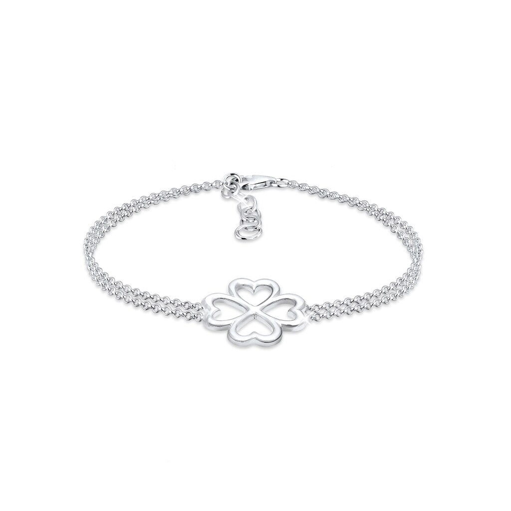 Elli Armband »Kleeblatt Glücksbringer Luck 925 Silber«