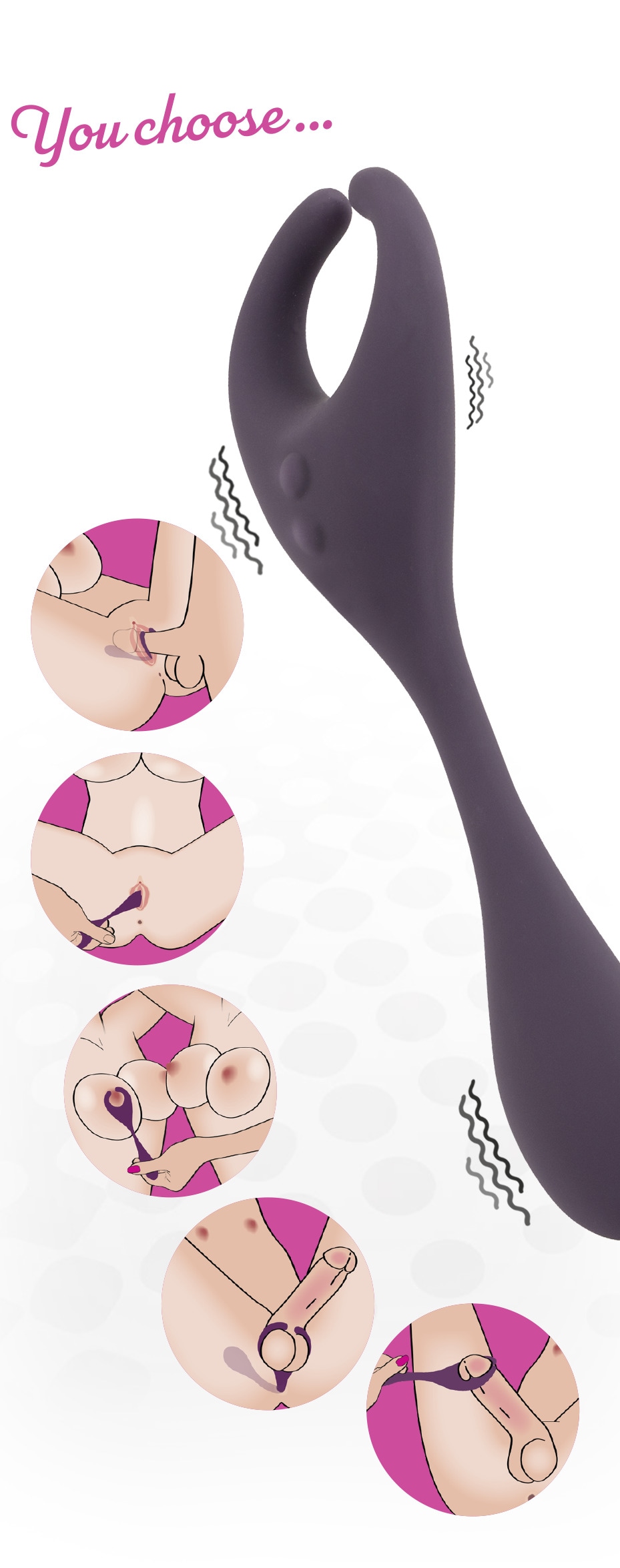 coup!es choice Vibrator »Vibrator Remote Controlled Couple's Vibrator«