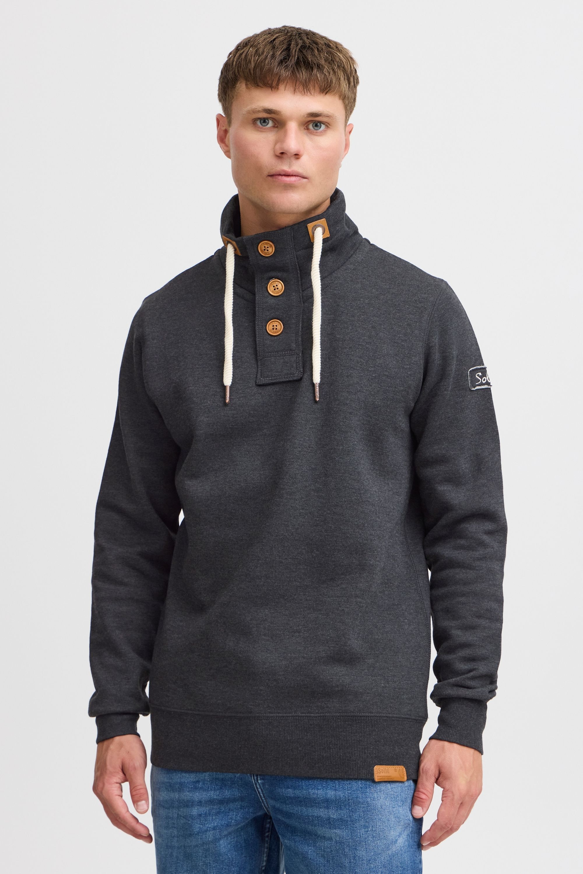 Thumbnail - Solid Stehkragenpullover "Stehkragenpullover SDTripTroyer"