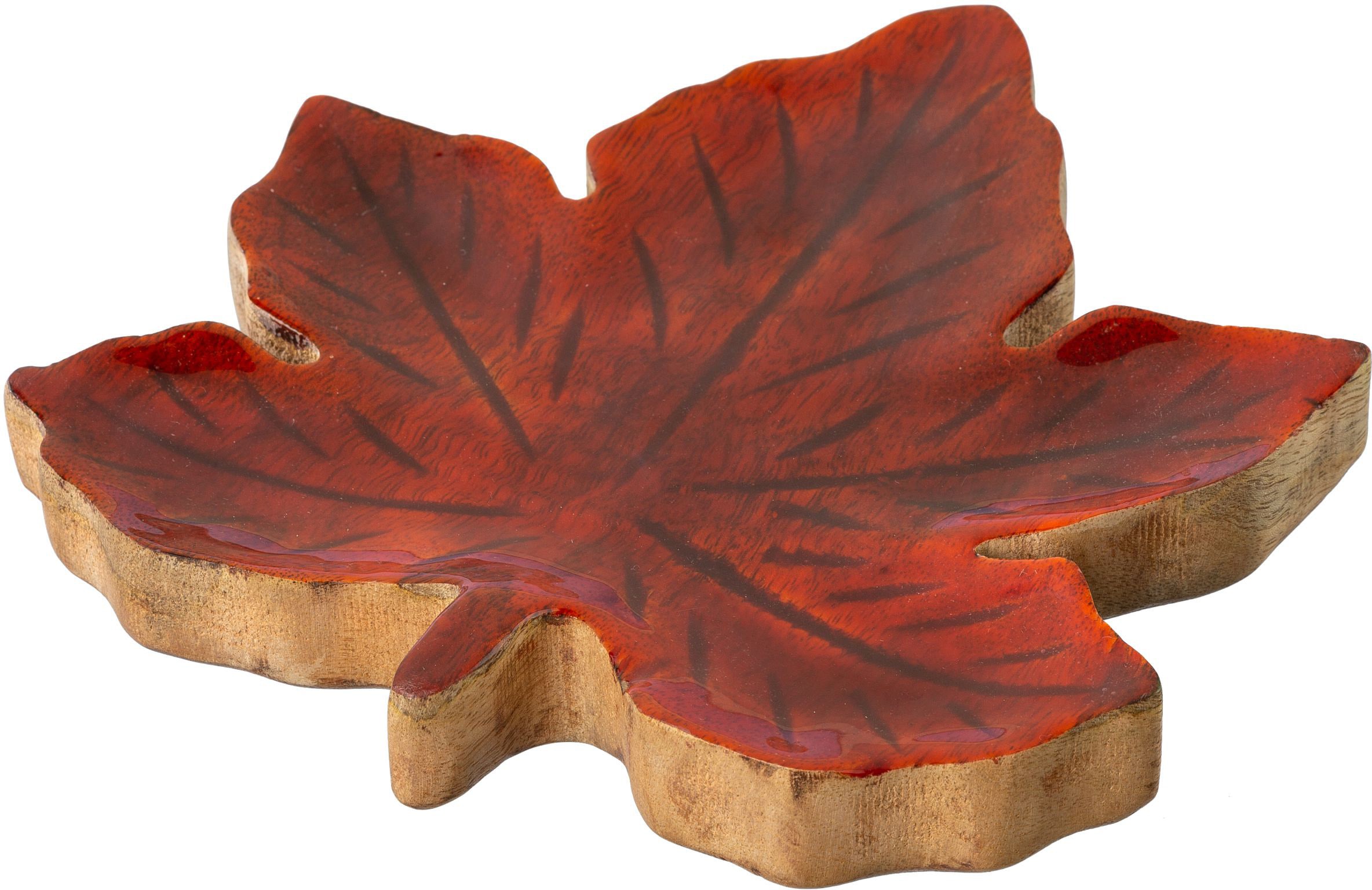 Creativ deco Dekoteller »Weihnachtsdeko«, (2 St.), im Ahorn-Blatt-Design