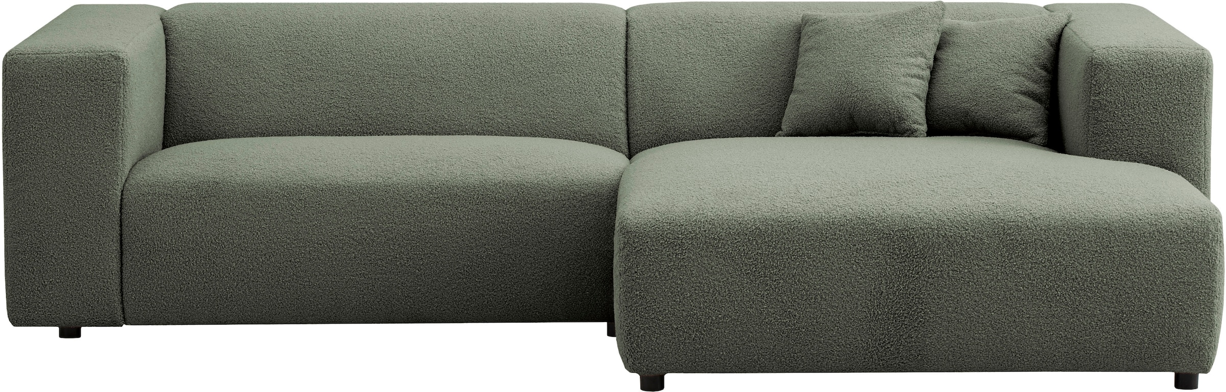 andas Ecksofa »BAKELS, L-Form in Cord oder Boucle-Stoff, moderne Couch«, wahlweise Recamiere rechts/links, bequemer Sitzkomfort