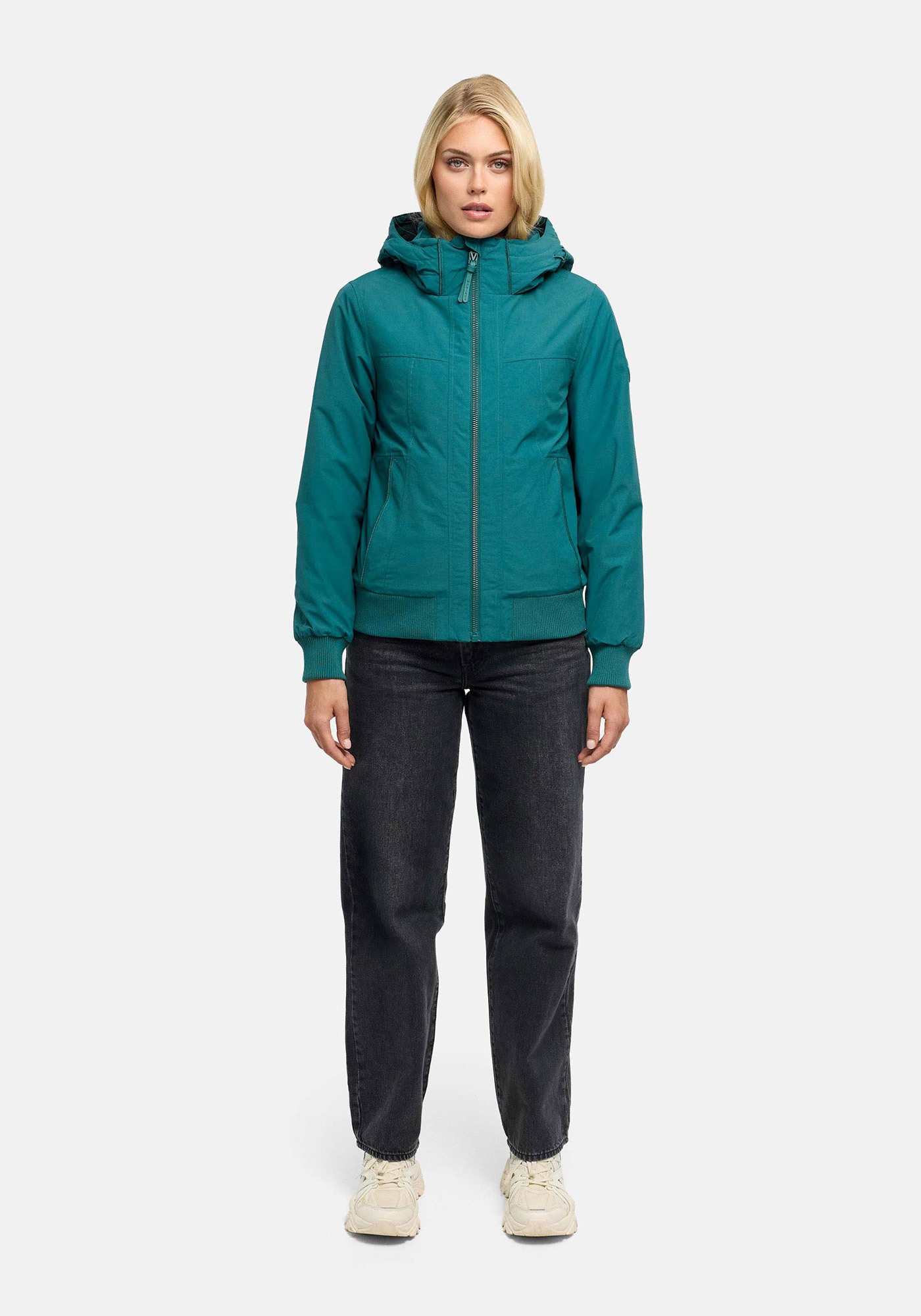 Marikoo Winterjacke "Mooni 16" Gefütterte Übergangsjacke mit Kapuze und Kordelzug
