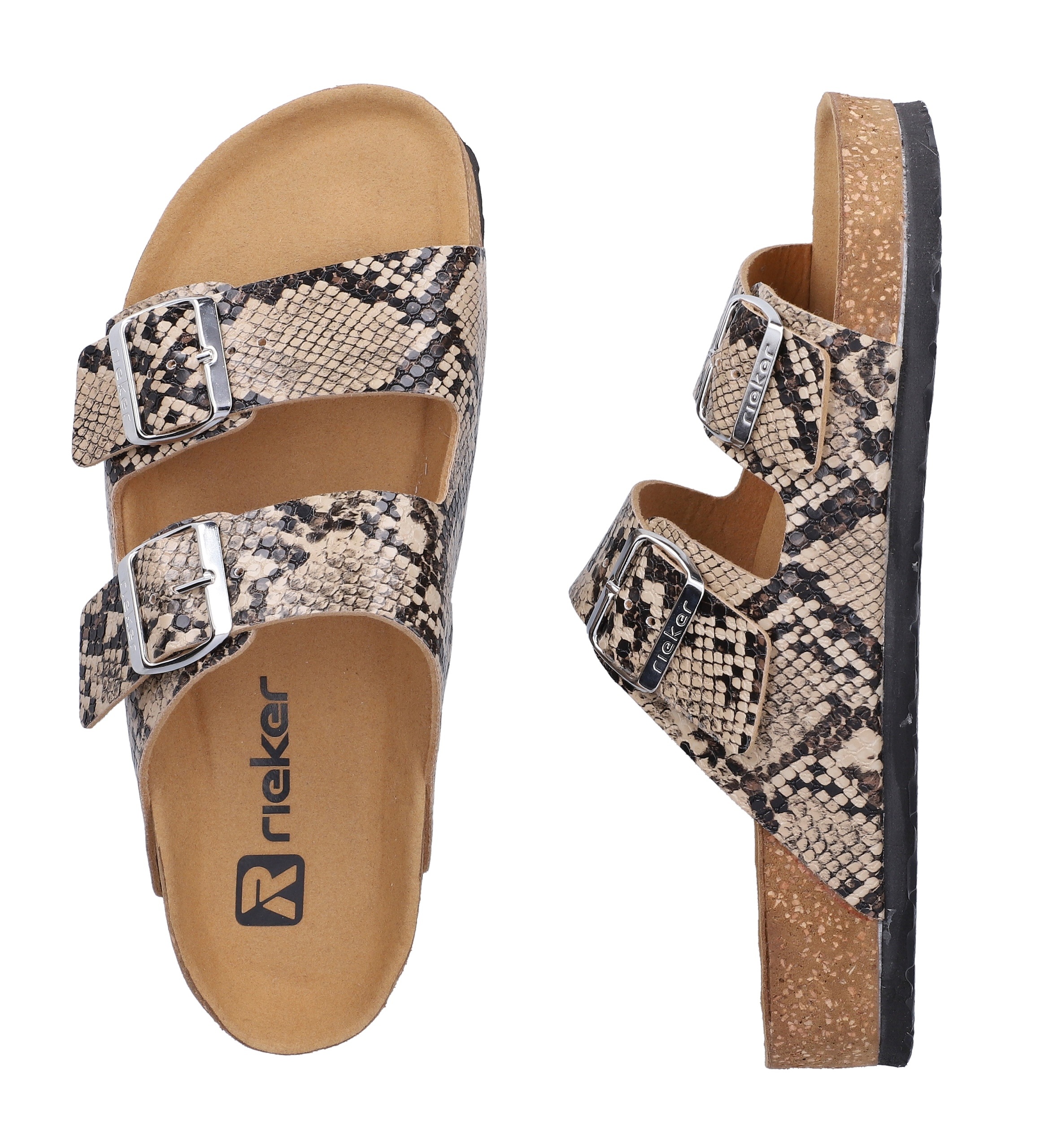 Rieker Pantolette  Sommerschuh, Strandschuh, Hausschuh mit verstellbaren Schnallen