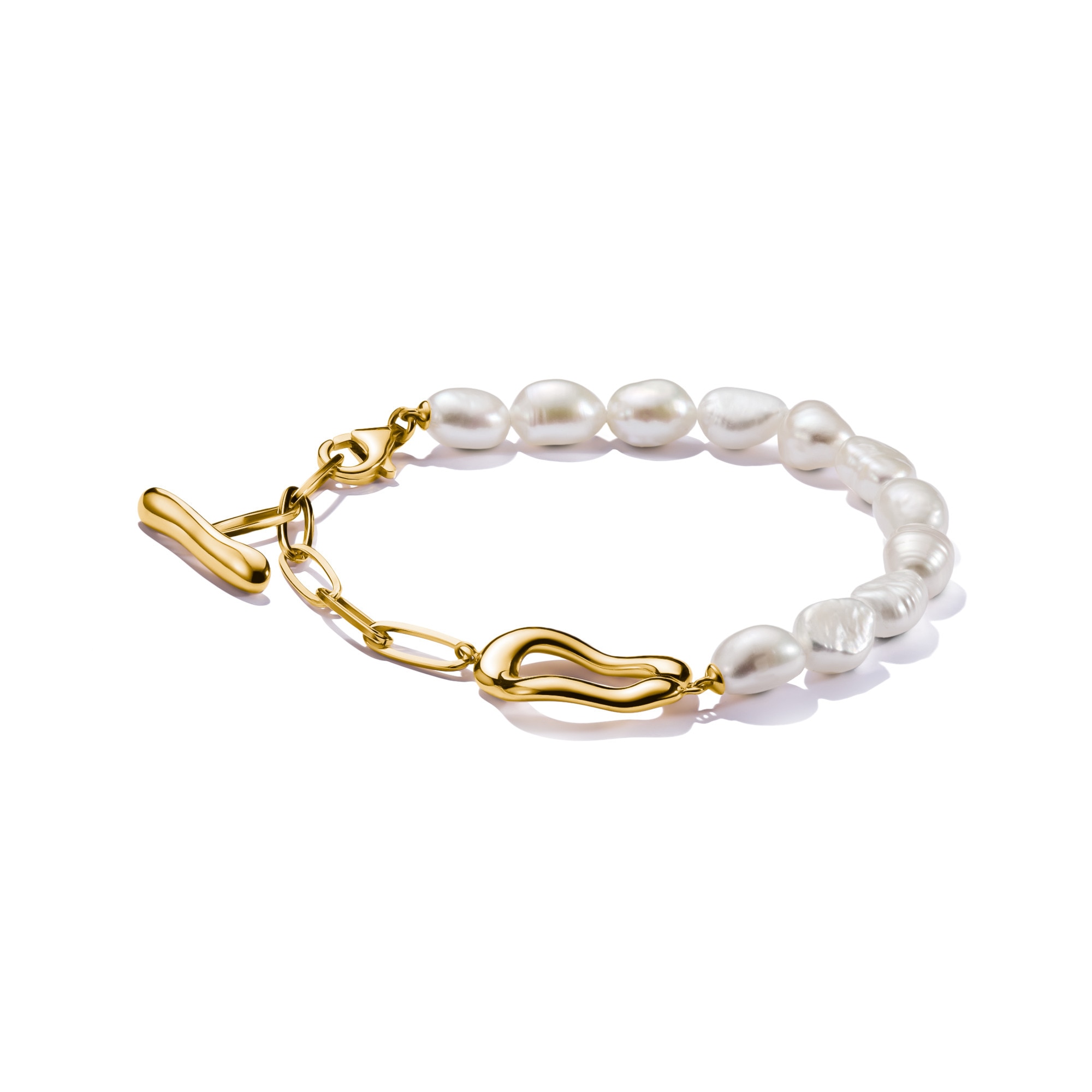 THOMAS SABO Perlenarmband »Natural Beauty Perlenarmband, Bold Elegance, A2190-430-14-L19v«, mit Süßwasserzuchtperle