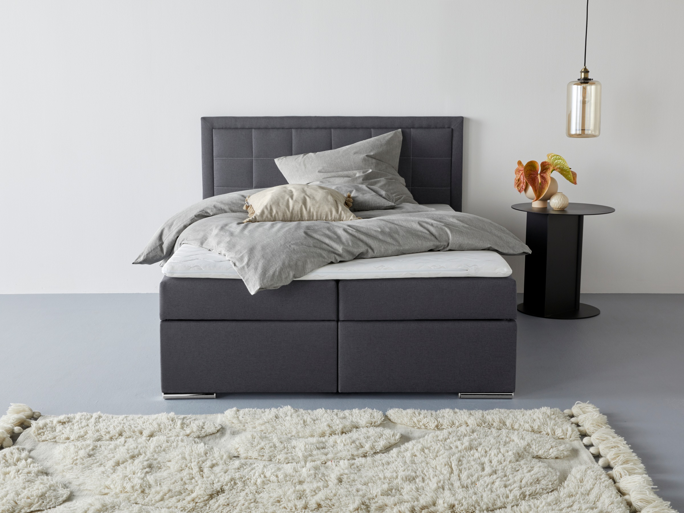 Boxbett Athena Box Spring Bed Anthracite 153x206cm 6