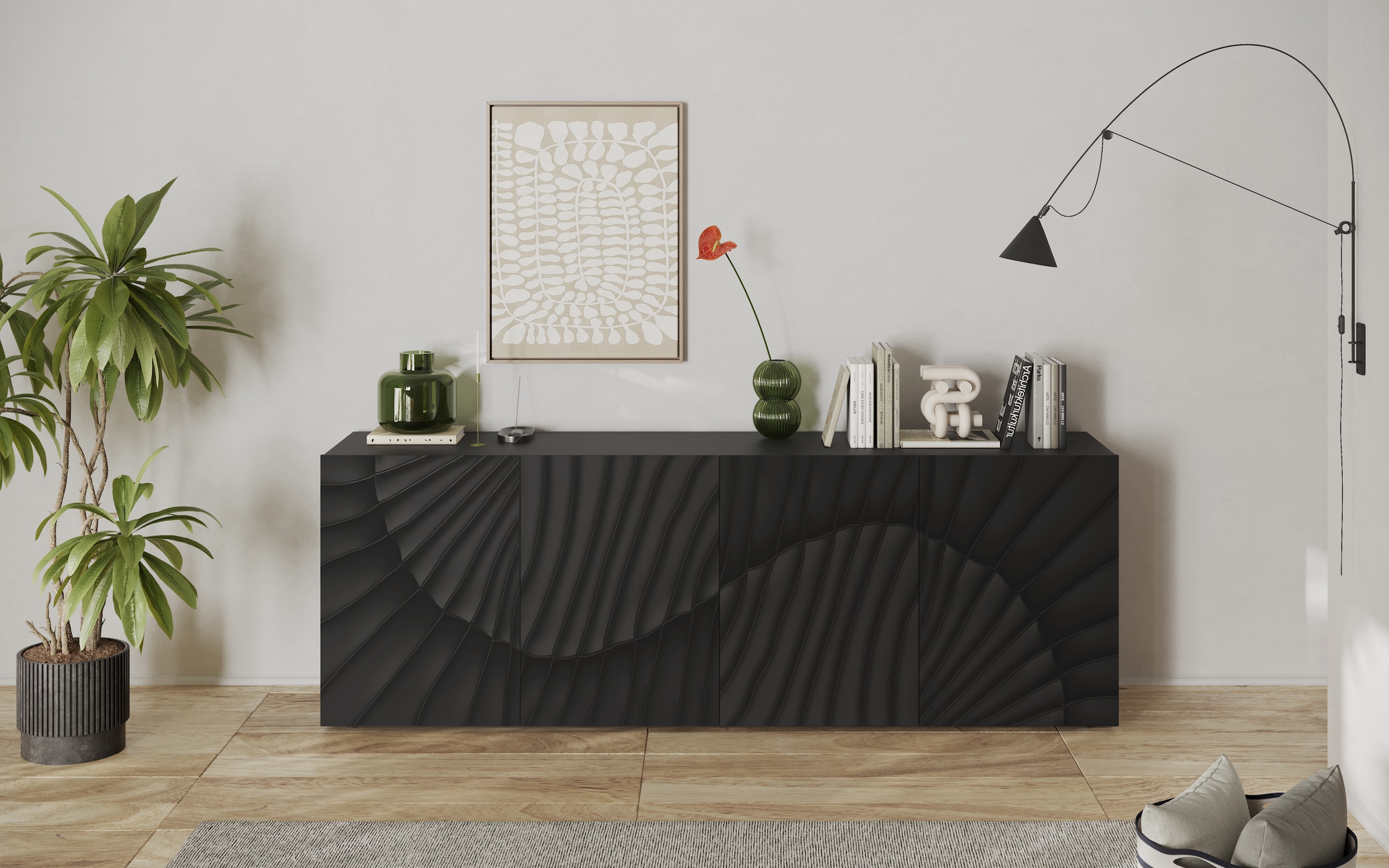 OTTO home Sideboard "Snake, Kommode, Anrichte, Stauraummöbel Breite 241 cm, günstig online kaufen