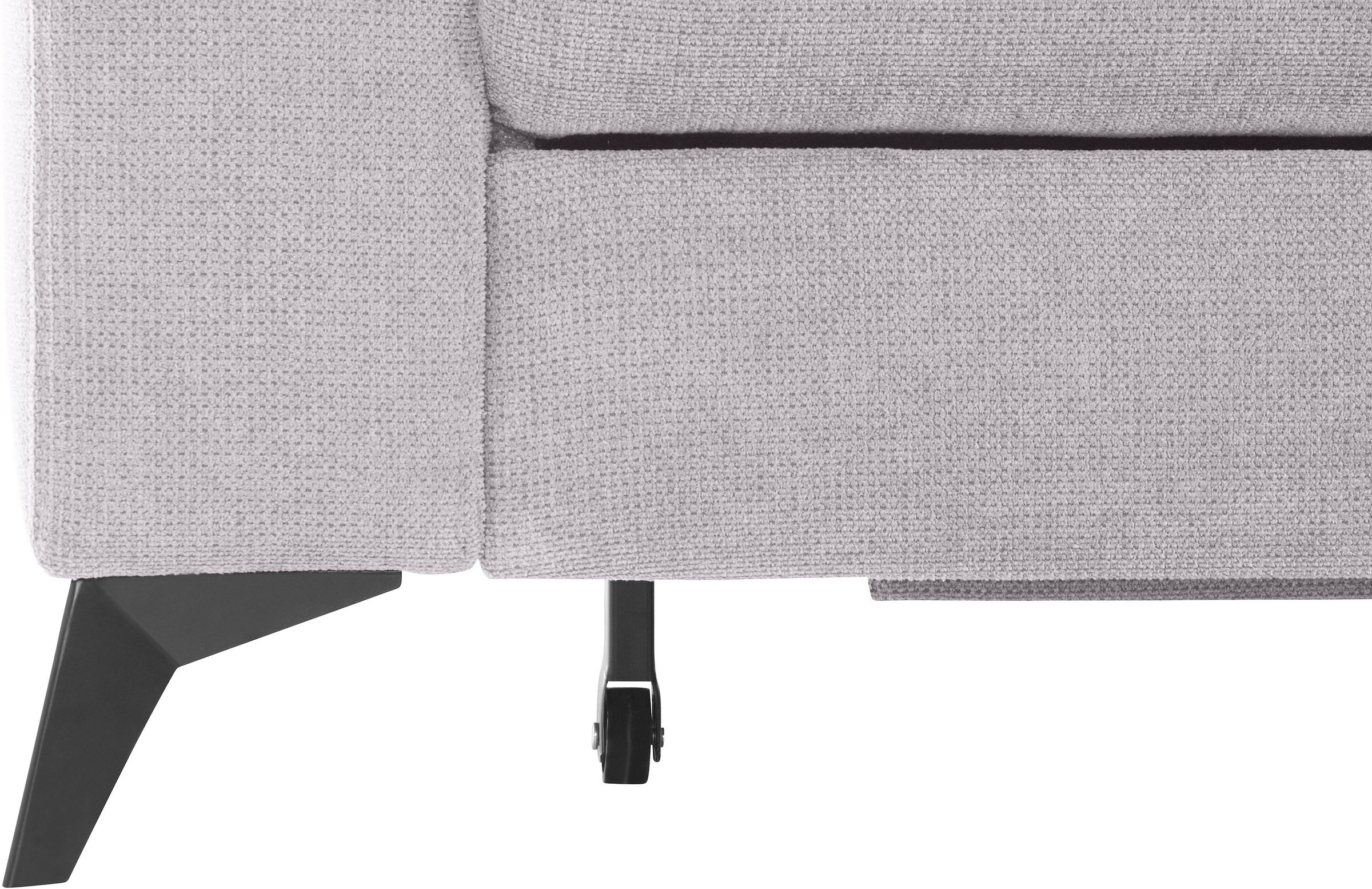Places of Style Ecksofa »Lolland L-Form«, Wahlweise mit Bettfunktion und Stauraum, auch mit abwischbarem Bezug