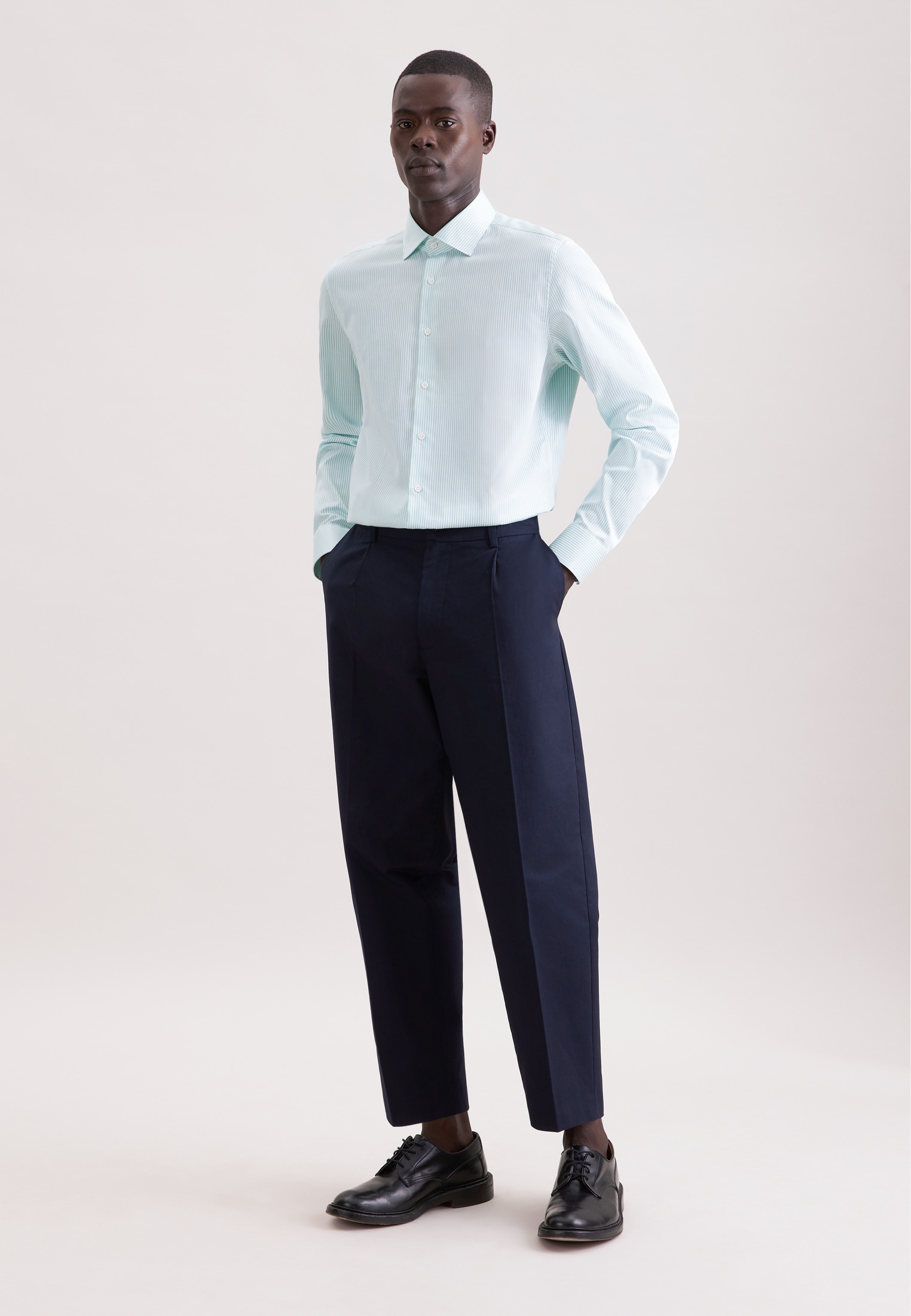 seidensticker Businesshemd »Schwarze Rose« Slim 1/1 Kentkragen Gestreift