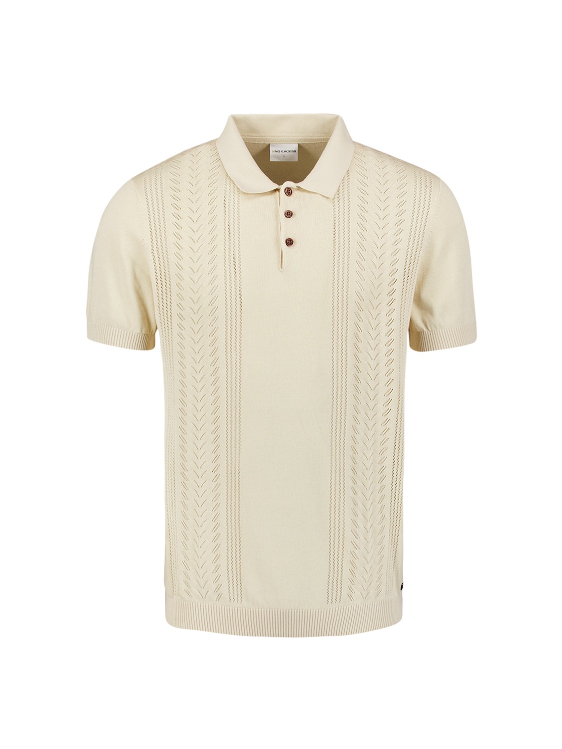 NO EXCESS T-Shirt »No Excess Jacquard Kurzarm Poloshirt«