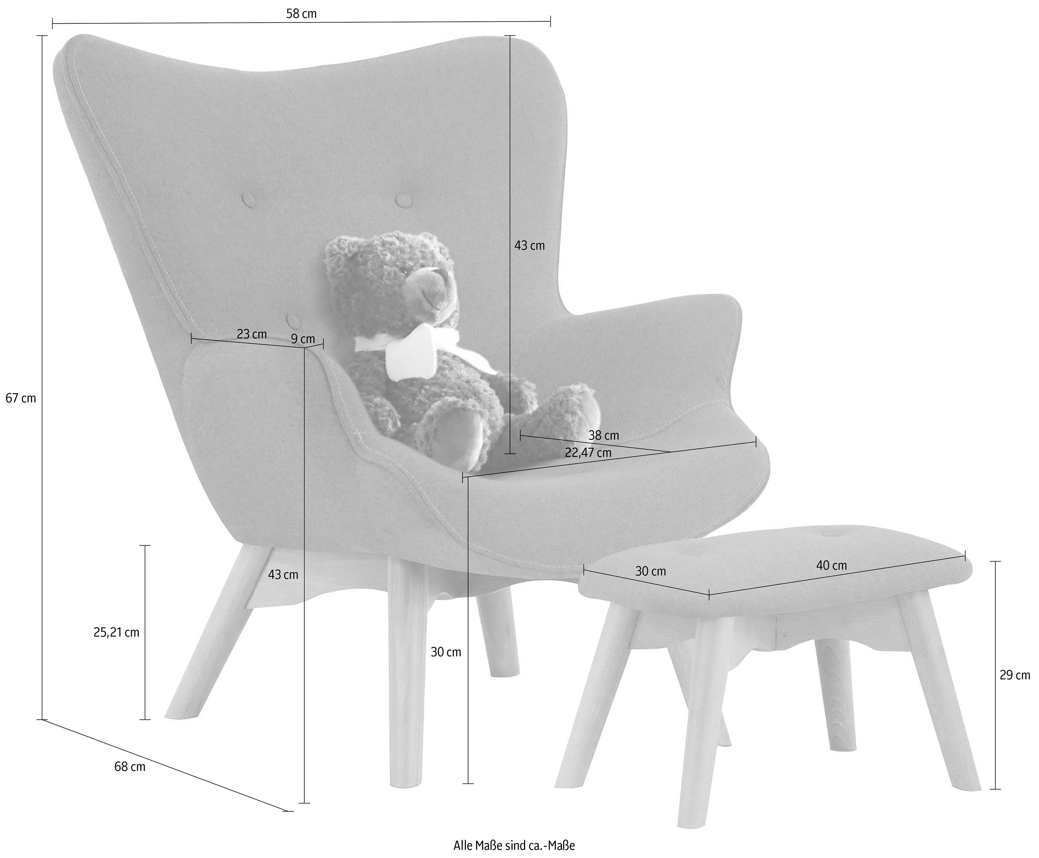 Thumbnail - Home affaire Sessel "Duca Mini" in kleiner Ausführung für Kinder