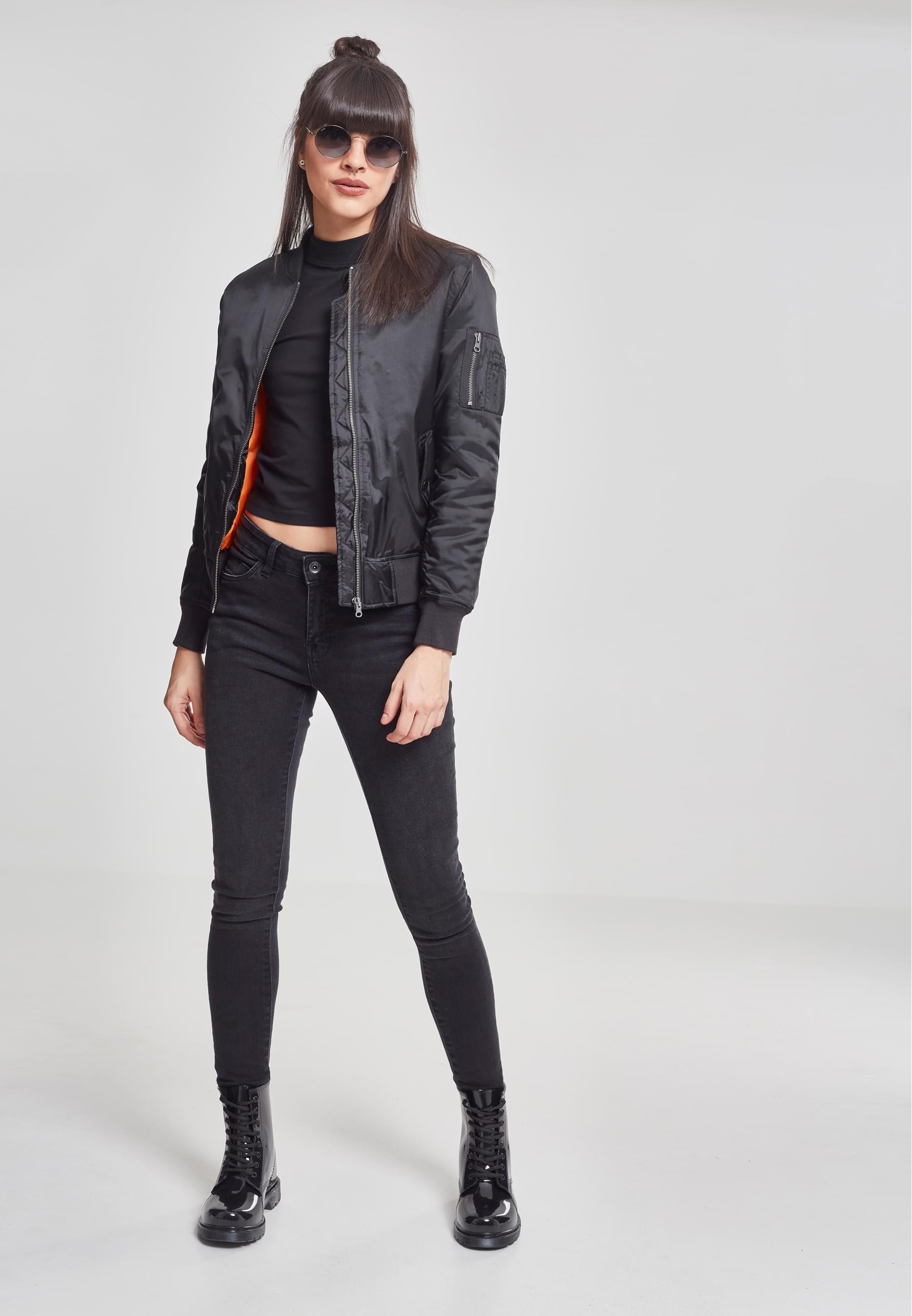 URBAN CLASSICS Allwetterjacke »Urban Classics Damen Ladies Basic Bomber Jacket«, (1 St.), ohne Kapuze