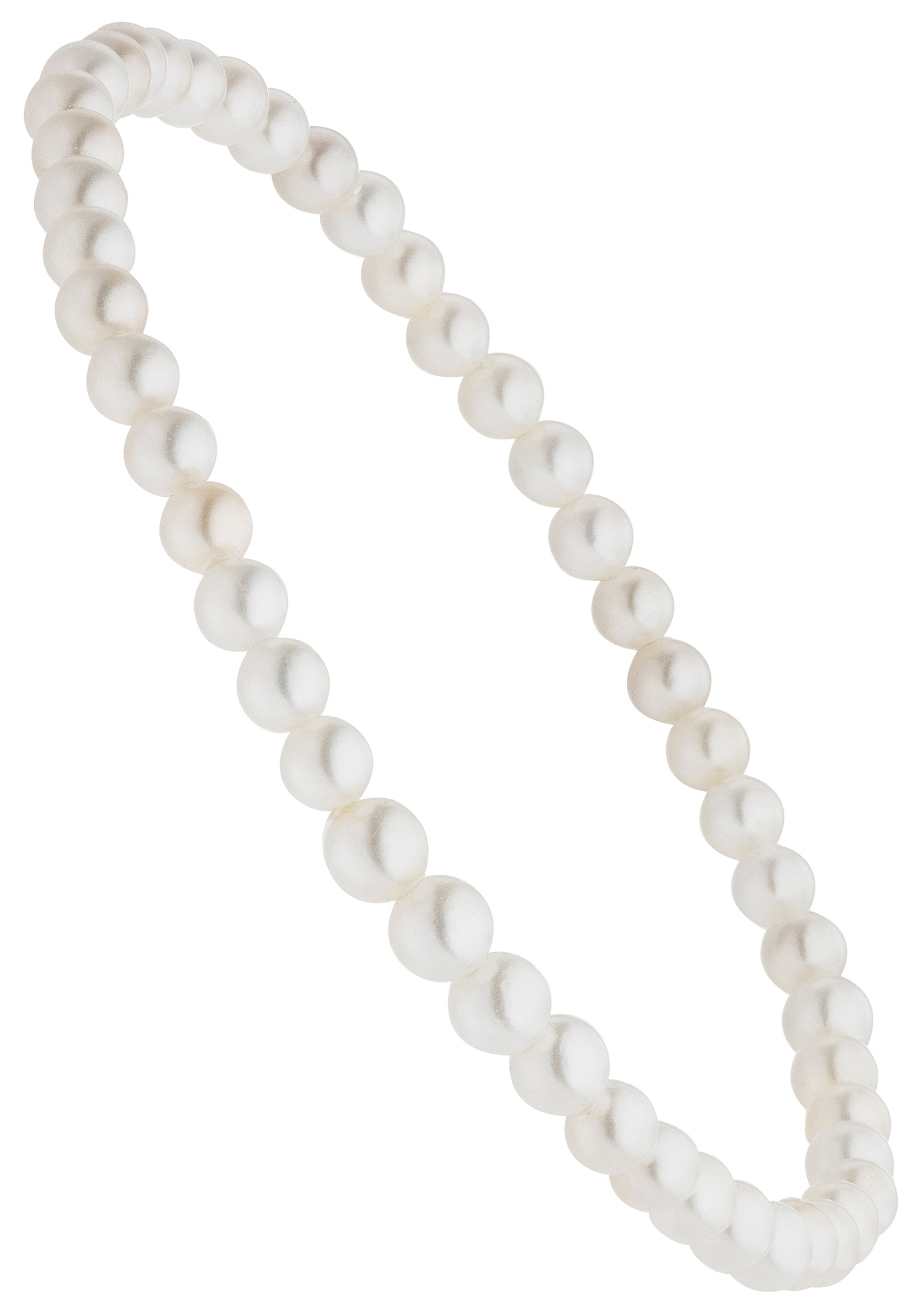Armband JOBO "Muschelkern-Perlen 4 mm", weiß, Armbänder, Damen, 17cm, Perlen, Armband, weiß 17 cm 2