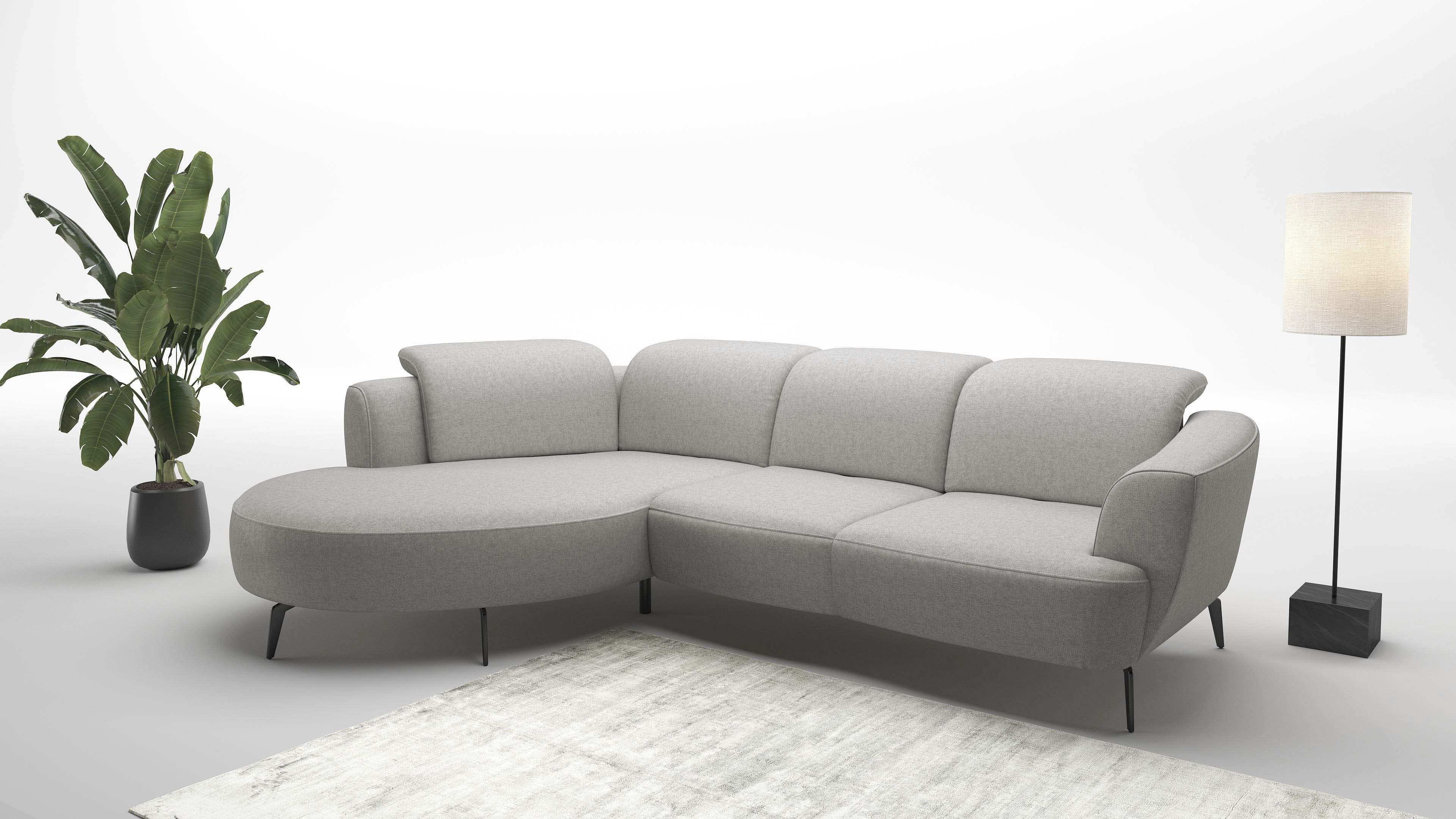 sit&more Ecksofa "Zoe" ink.Sitztiefenverstellung, wahlweise mit Kopfteilverstellung