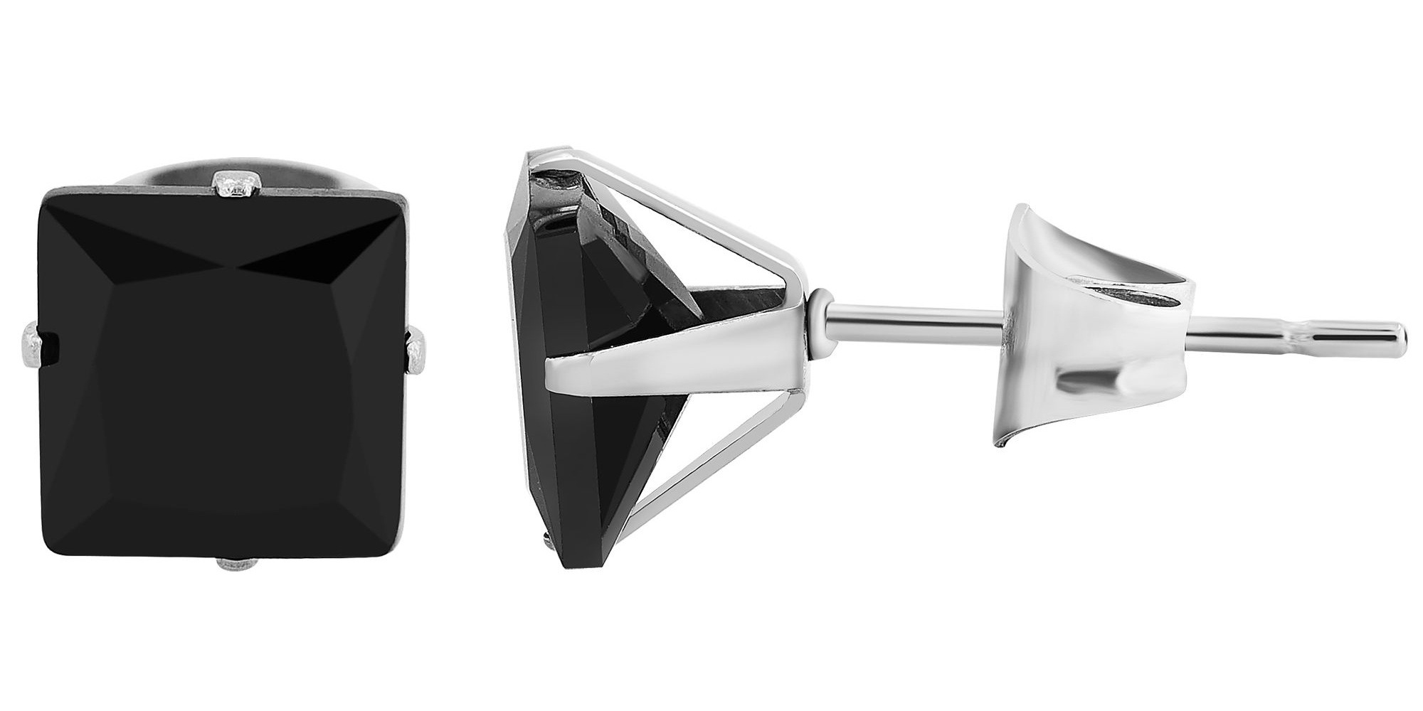 Paar Ohrhänger ADELIA´S "Damen Ohrringe – Ohrstecker aus Edelstahl mit Zirkonia", Damen, Gr. Damen, Edelstahl, silber, Ohrringe, Ideal als Geschenk – dezent und elegant