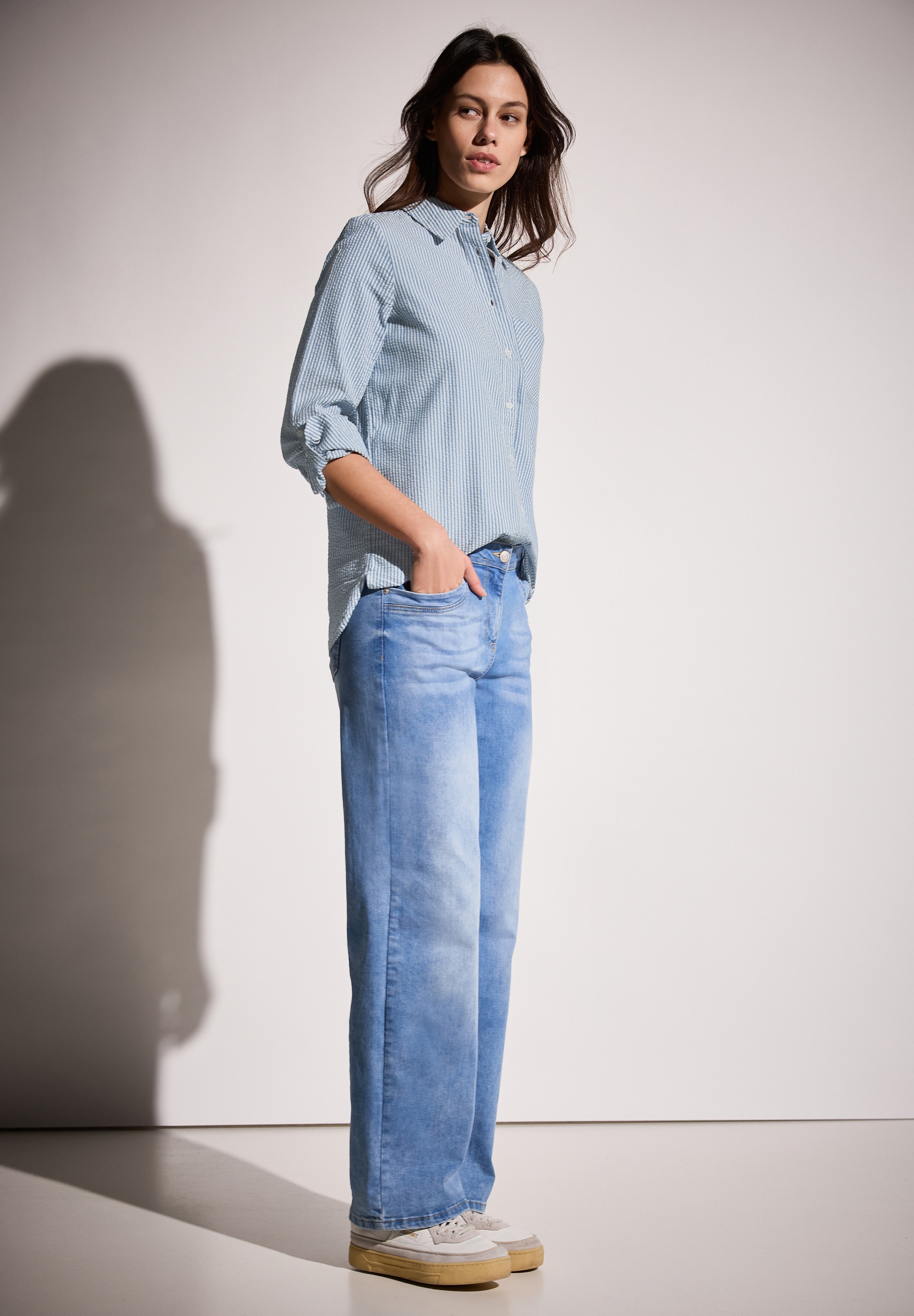 Thumbnail - Cecil Langarmbluse im soften Baumwoll-Mix