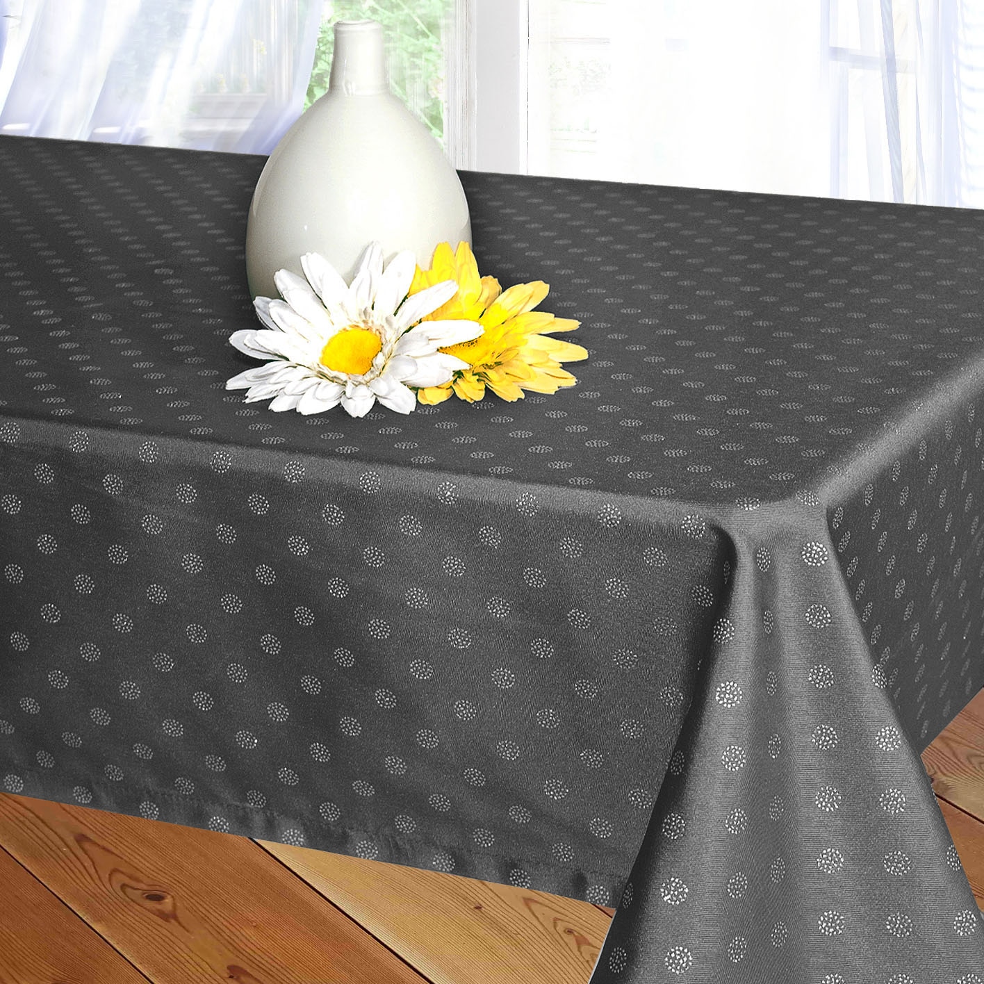 Delindo Lifestyle Tischdecke »Neville«, unifarben mit Glitzereffekten