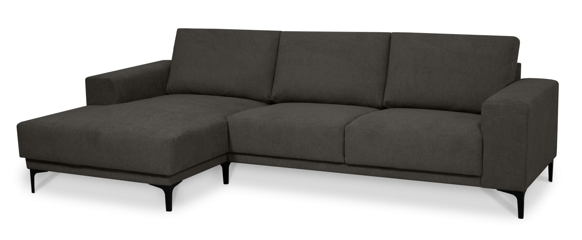 OTTO home Ecksofa »Xander, L-Form« Breite 280 cm, Soft-Touch Chenille, schwarze Metallfüße
