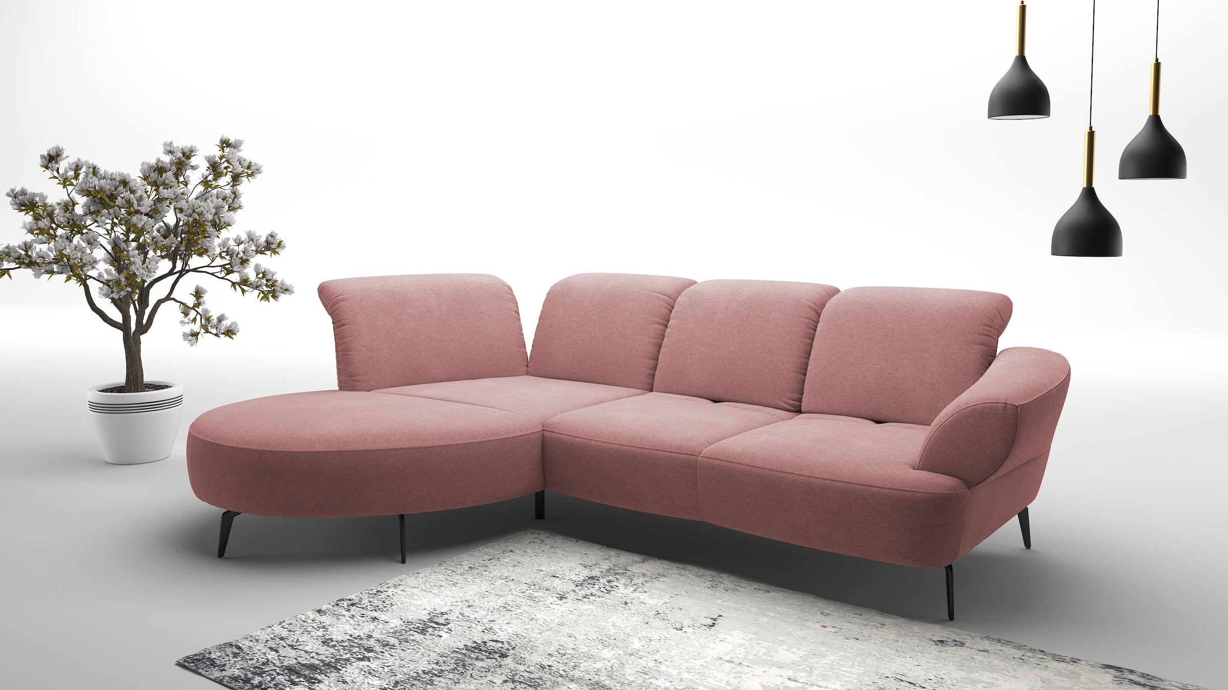 sit&more Ecksofa "Dance, L-Form, inkl. Sitztiefenverstellung" inkl. Click&S günstig online kaufen