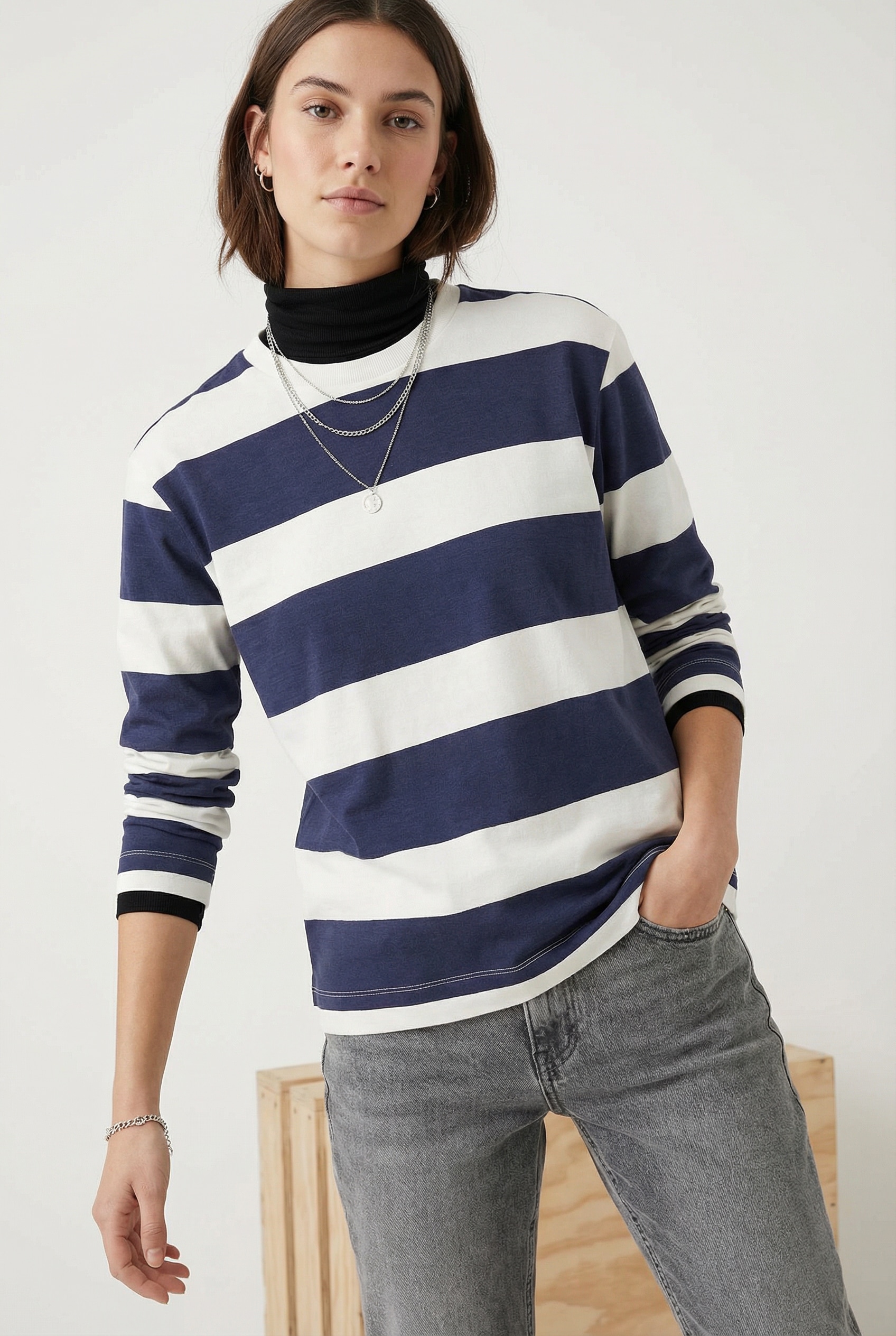 soyaconcept Langarmshirt "SC-BARNI 47" aus Viskosemischung mit Modal, Polyester und Elasthan, Regular Fit