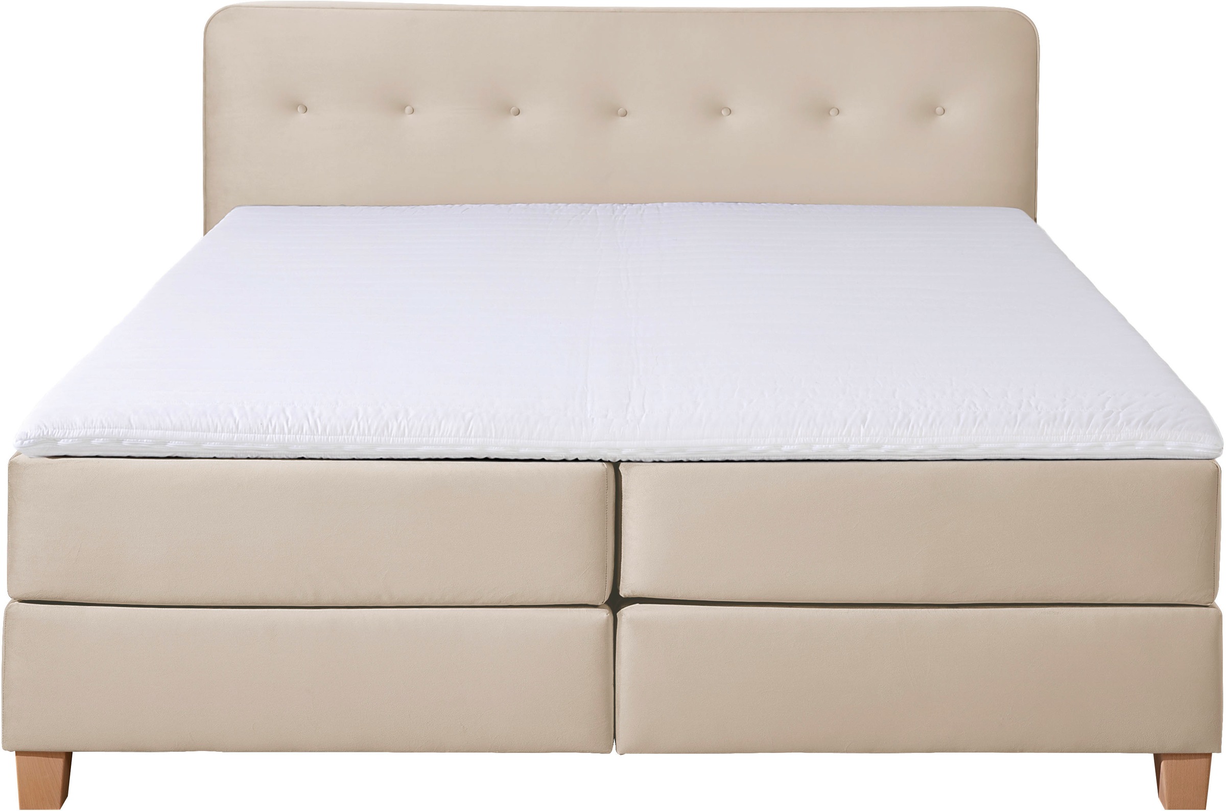 Home affaire Boxspringbett »Fargo«, inkl. Topper, in 3 Matratzenarten, in Samt- oder Strukturstoff