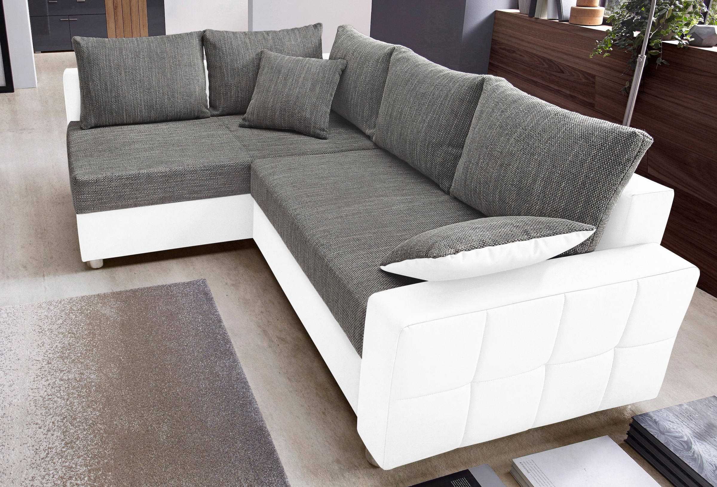 COLLECTION AB Ecksofa Parma, mit Bettfunktion, inkl. Zier- und Rückenkissen günstig online kaufen