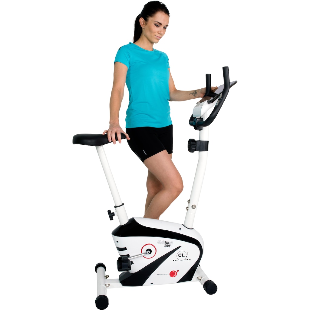 Christopeit Sport® Heimtrainer »CL 2«, Computer mit Halterung für Tablet bzw. Smartphone