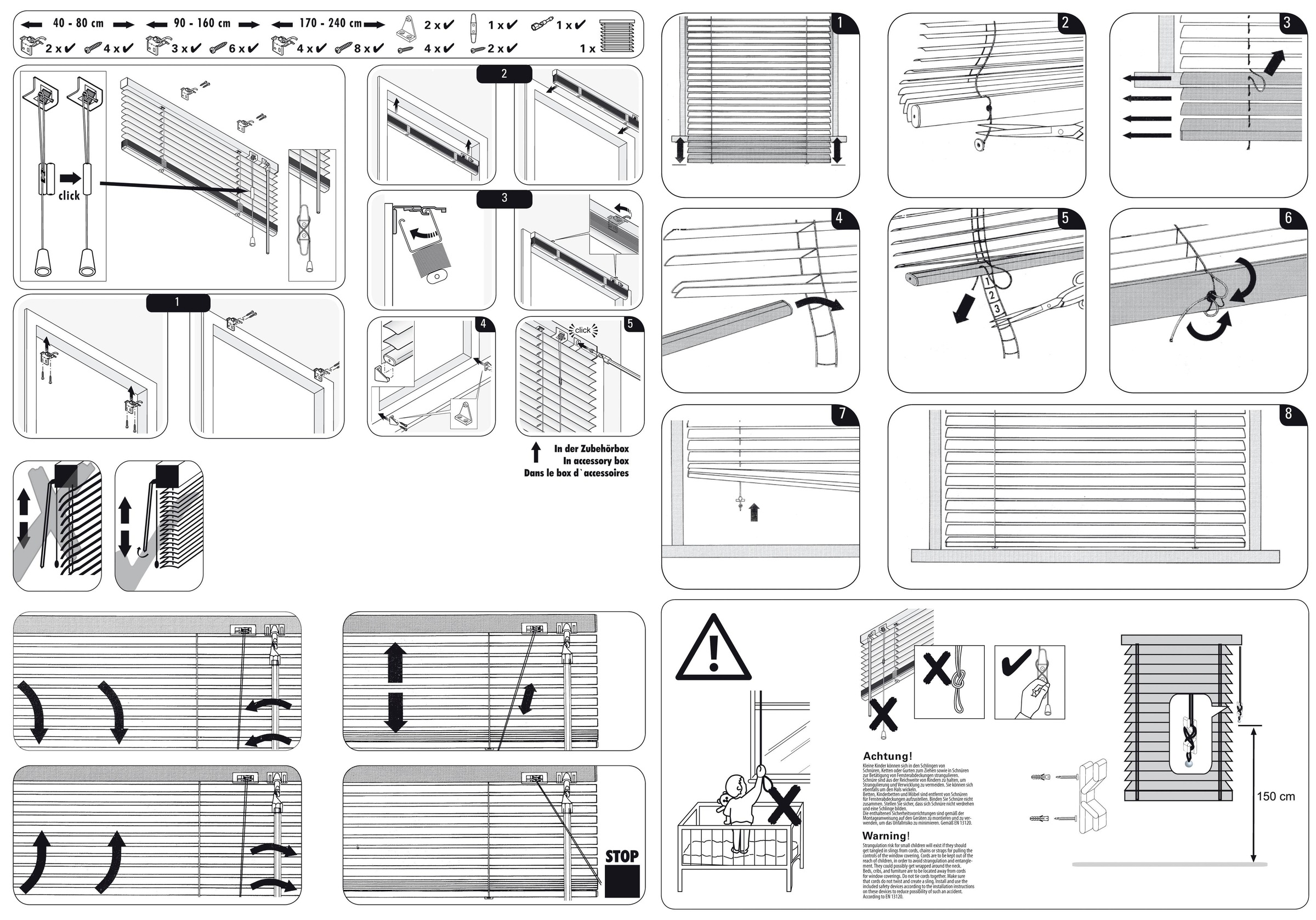 GARDINIA Jalousie St.), 25 mm«, BAUR »Aluminium-Jalousie passend | (1 Jalousiebänder farblich kaufen