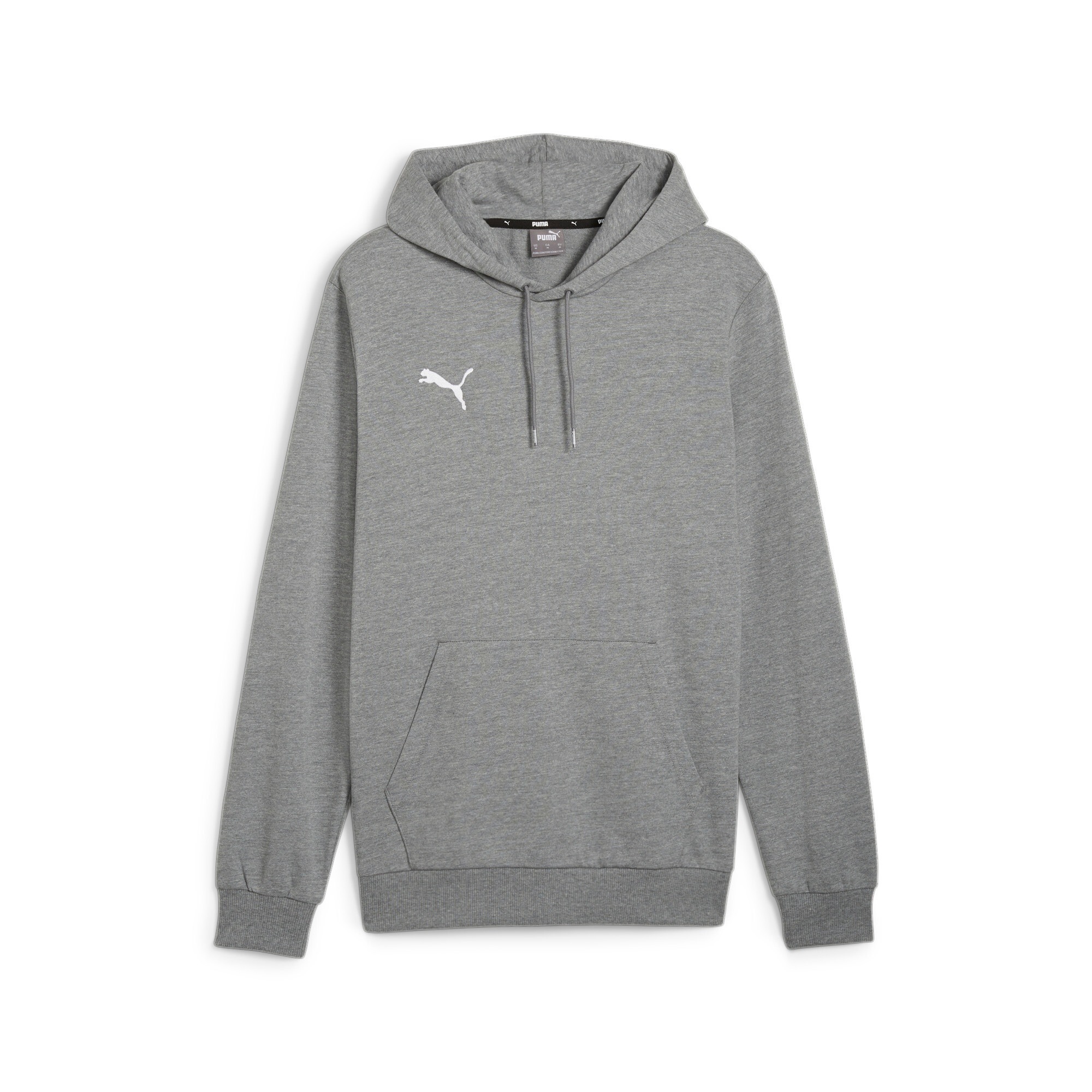 PUMA Herren Kapuzensweatshirt "TEAMGOAL CASUALS HOODY"medium gray heather, puma weiß, Gr. XL, unifarben, Sweatware, Obermaterial: 60% Baumwolle, 40%