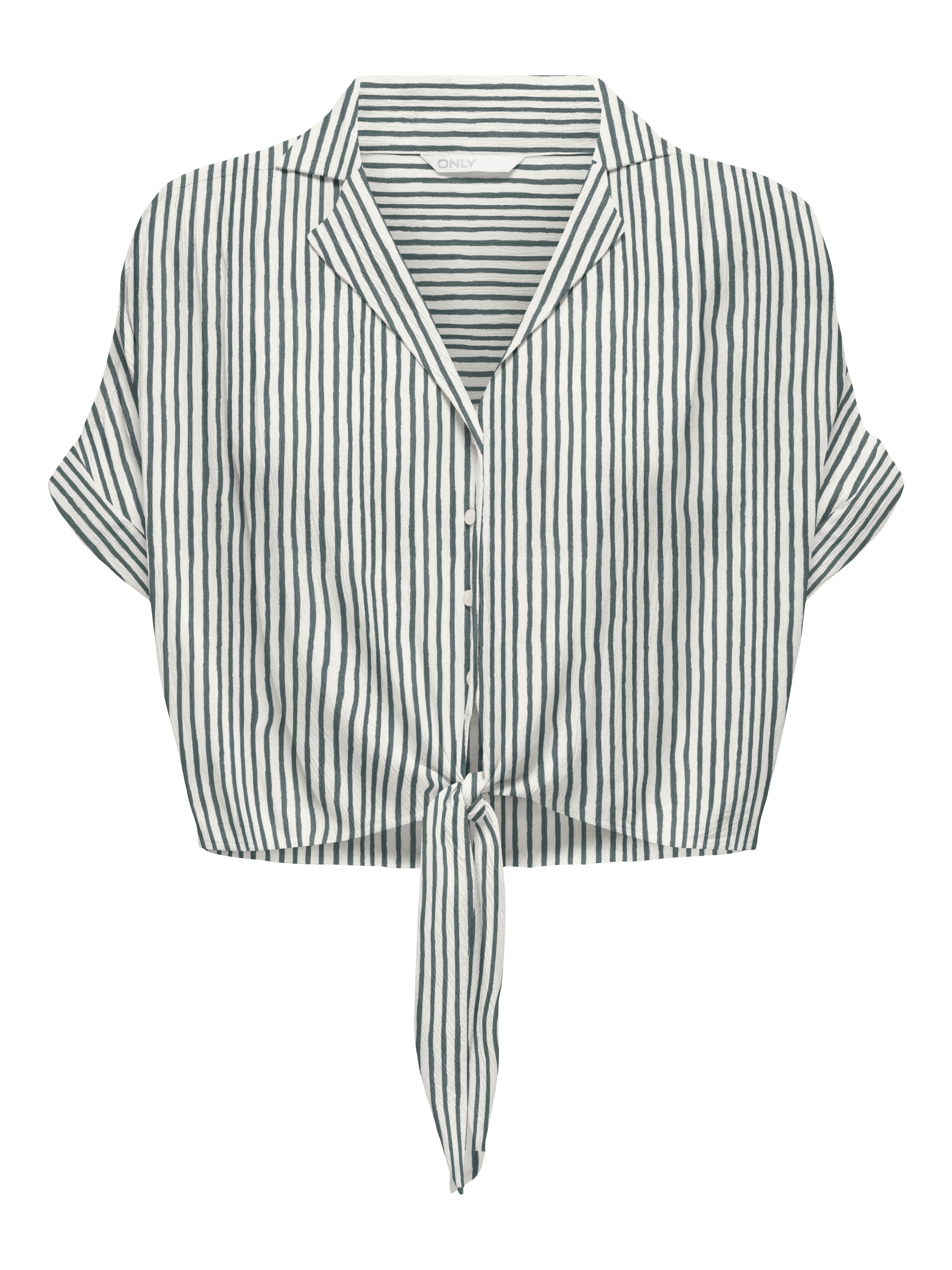 ONLY Kurzarmbluse »ONLPAULA LIFE S/S TIE SHIRT WVN NOOS«
