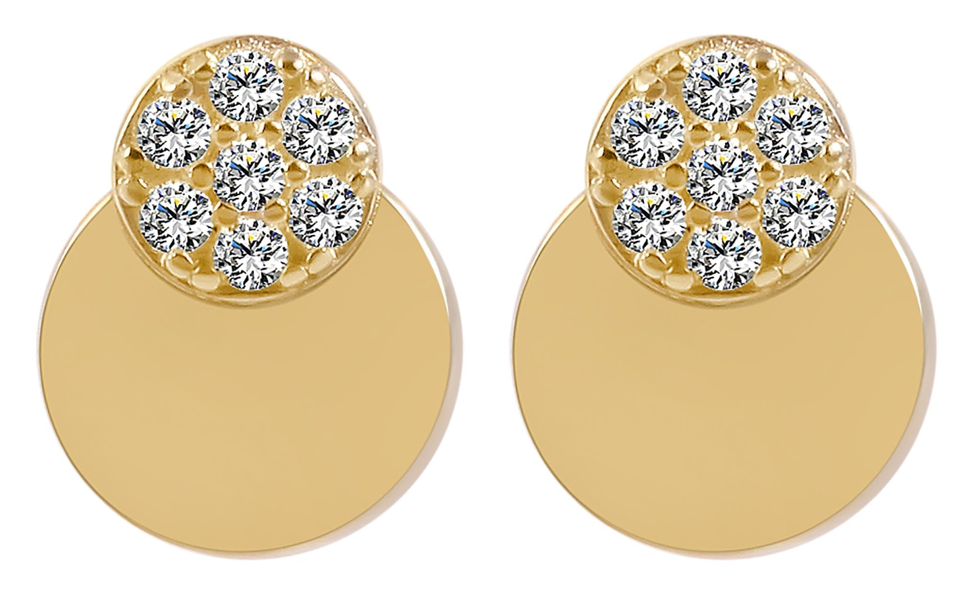 Adelia´s Paar Ohrhänger "Ohrringe – Ohrstecker aus 333 Gold mit Zirkonia" Schöne Geschenkidee zum Jubiläum