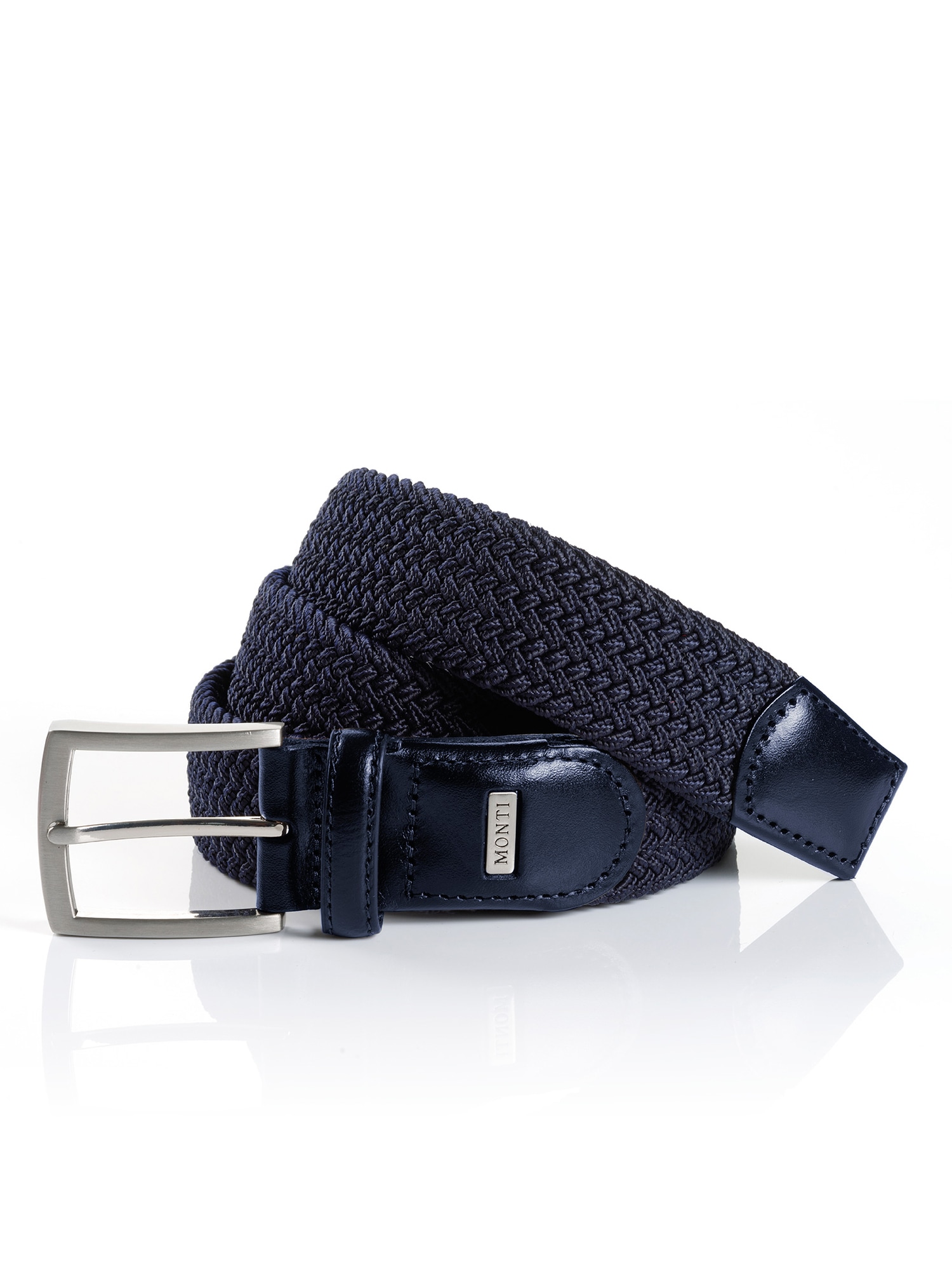 MONTI Ledergürtel "HAMBURG", 3,5 cm breit, Elastischer Flechtgürtel, Casual günstig online kaufen