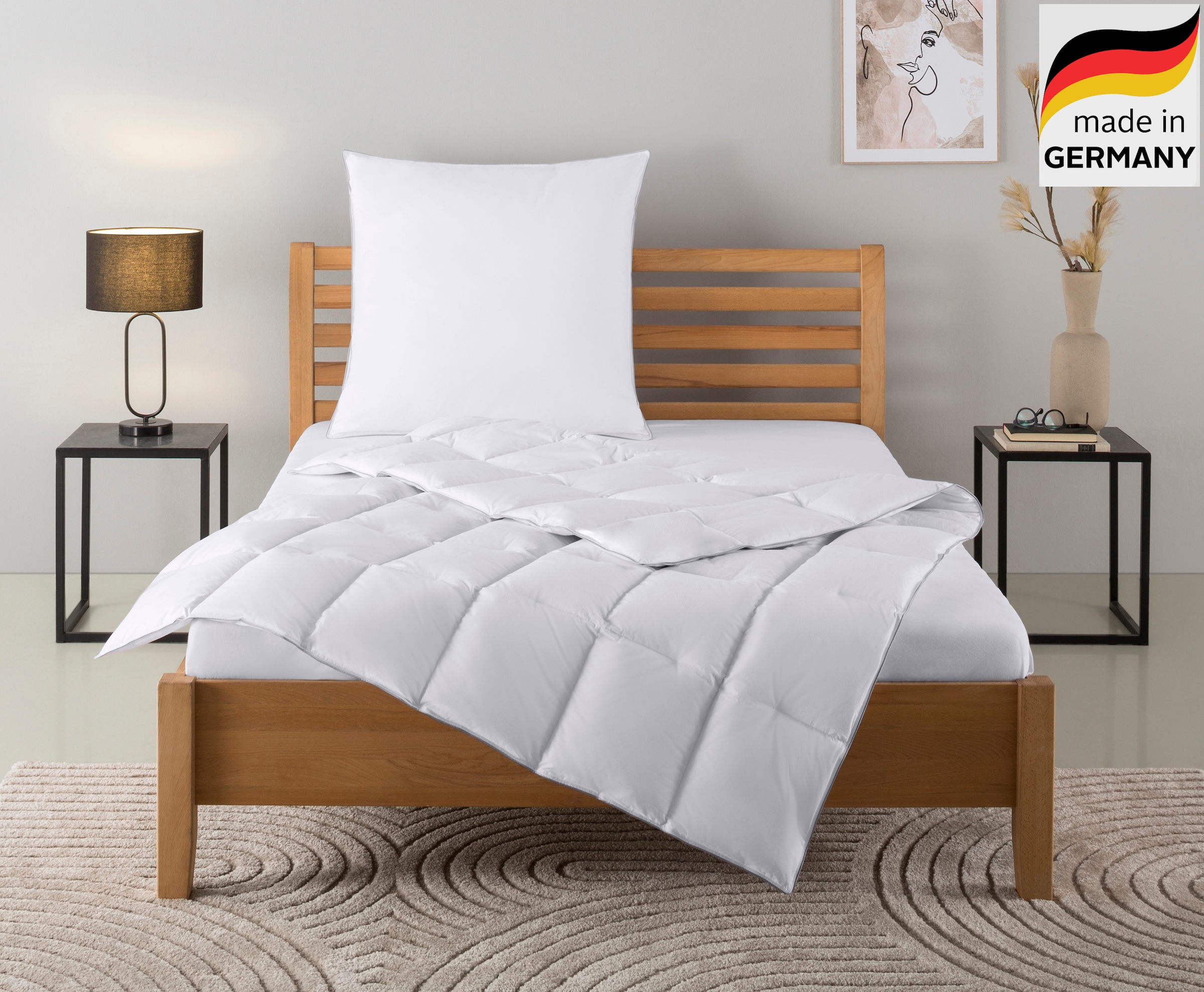 OTTO home Daunenbettdecke + Kopfkissen "TAMINS, Bettdecke 135x200 cm und 15 günstig online kaufen