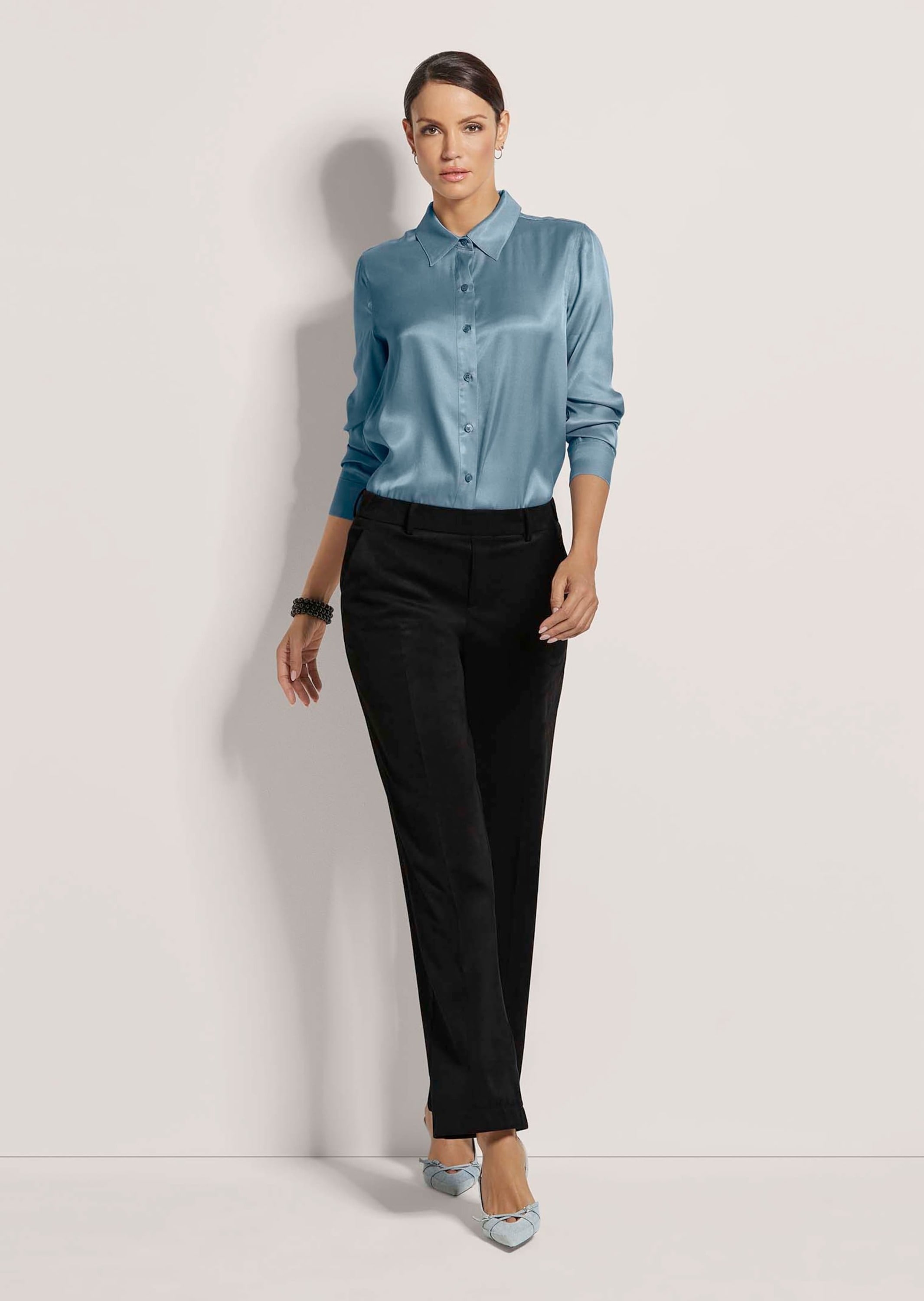 MADELEINE Stoffhose »Hose Stretch-Hose im Veloursleder-Look«