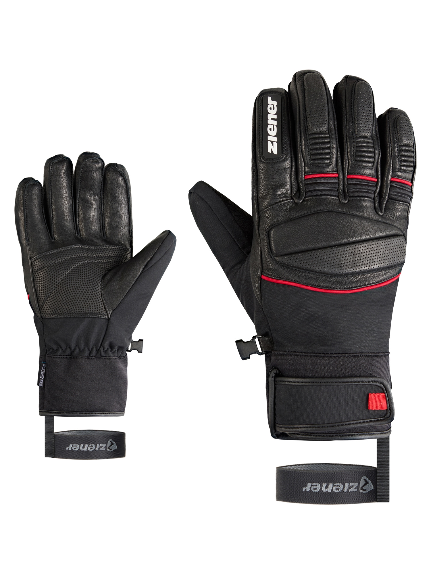 Ziener Skihandschuhe "GOMIN-Z AQUASHIELD" wasserdicht, winddicht, atmungsaktiv, Lederinnenhand