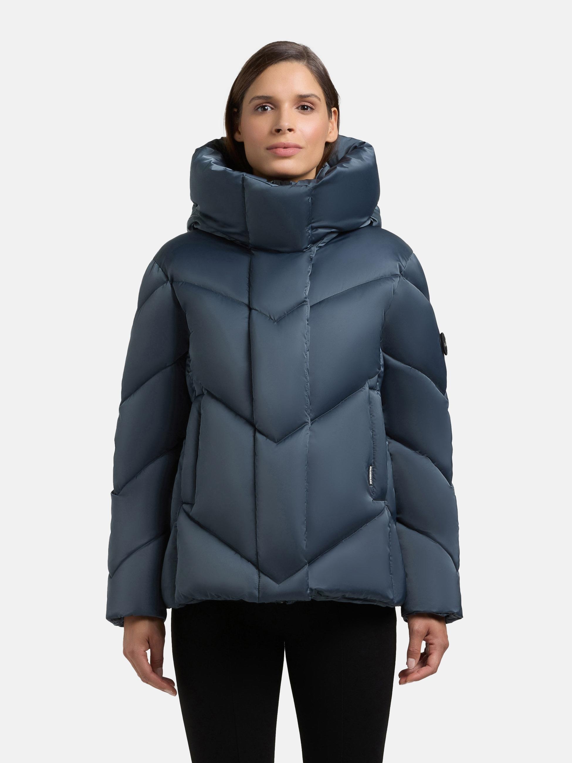 Winterjacke KHUJO "Olsa2", Damen, Gr. XXL (44), blau, Obermaterial: 100% Polyester; Innenfutter: 100% Polyester; Wattierung: 100% Polyester; Ärmelfutter: 100% Polyester, tailliert hüftbedeckend, hoch geschlossener Ausschnitt, Ärmel ohne Ärmelschlitz Rippb