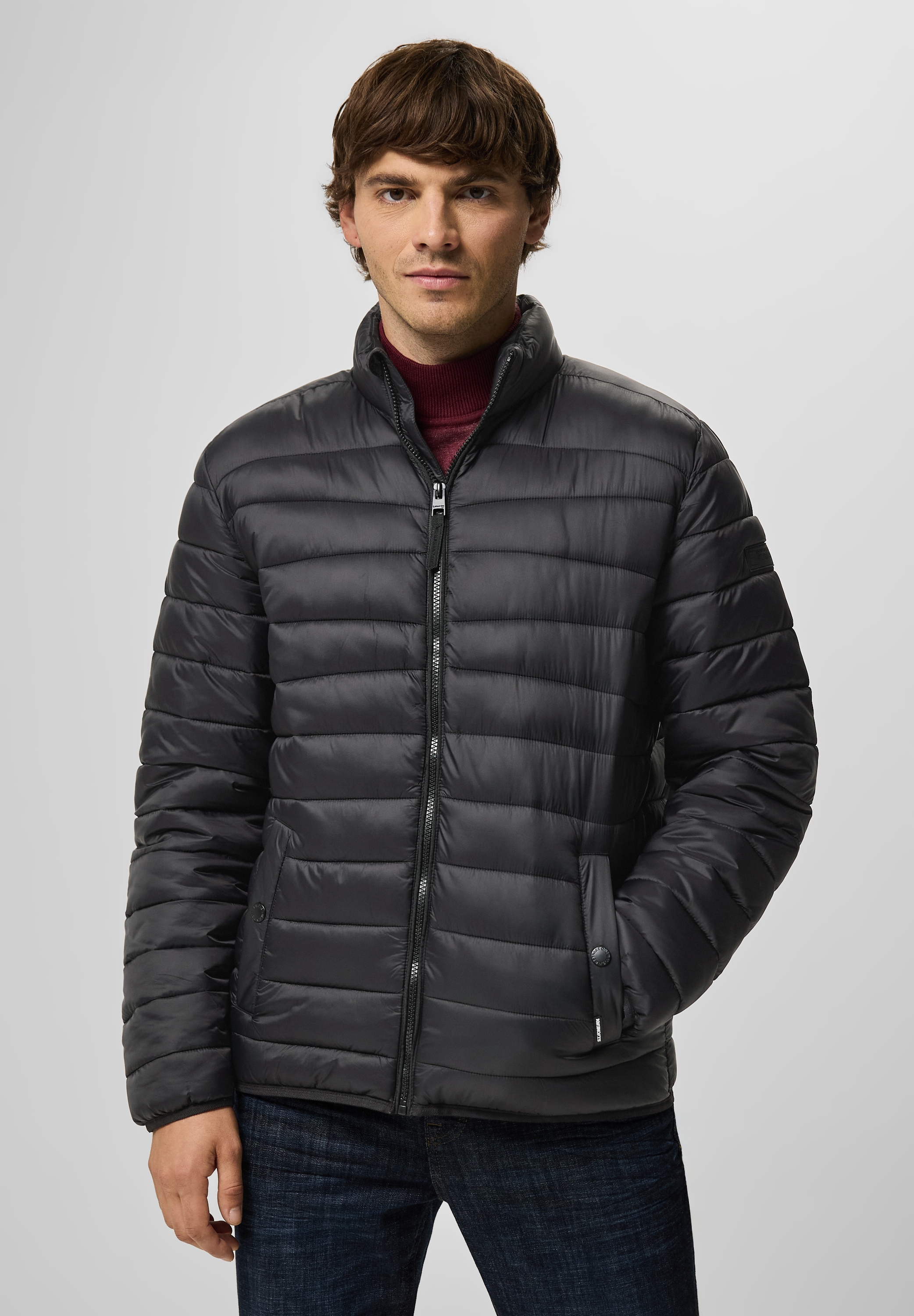 STREET ONE MEN Steppjacke, ohne Kapuze, in Unifarbe