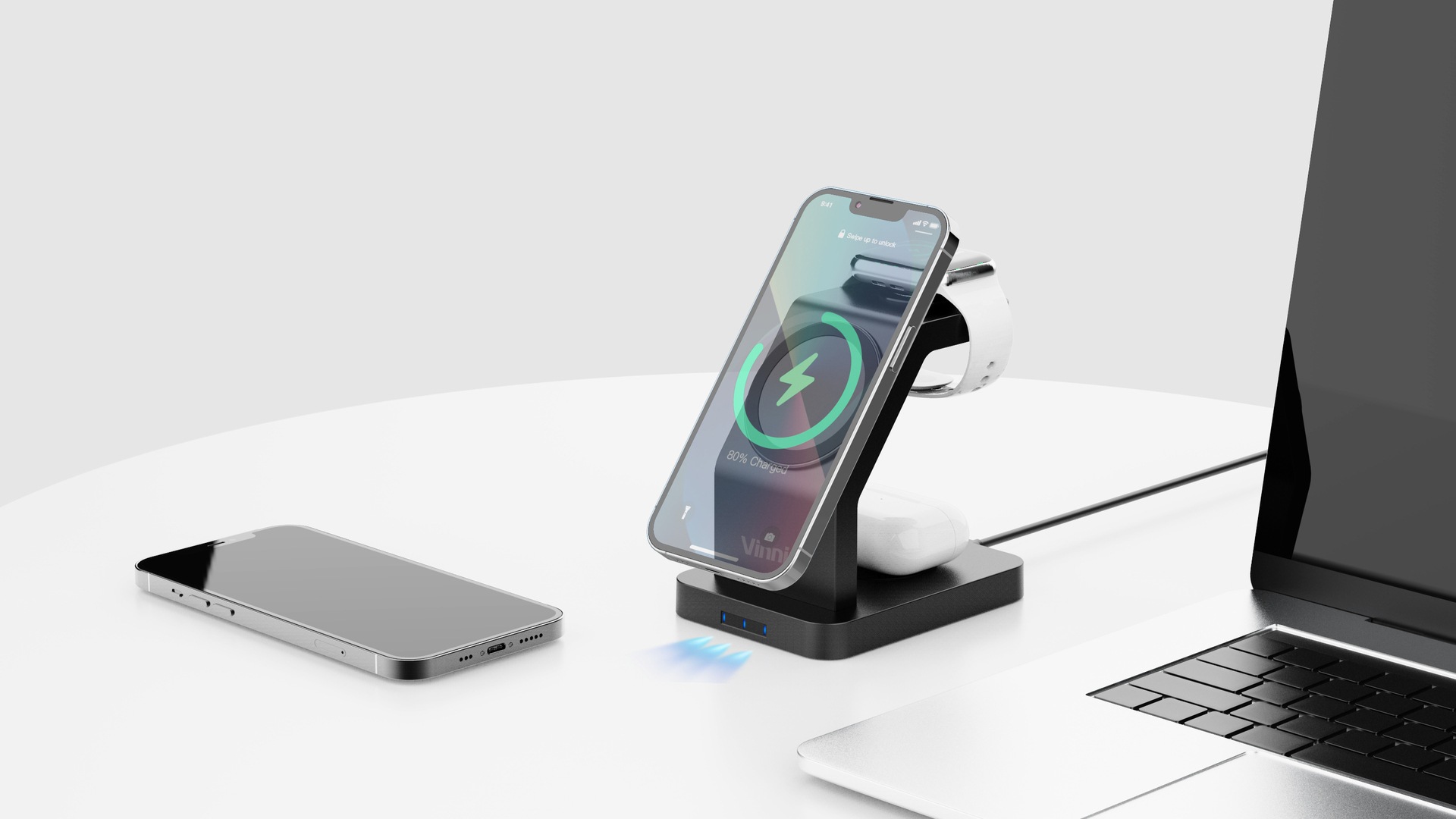 Vinnic Wireless Charger »ONTAKE 3-in-1 Magnetic Wireless Charging Dock«