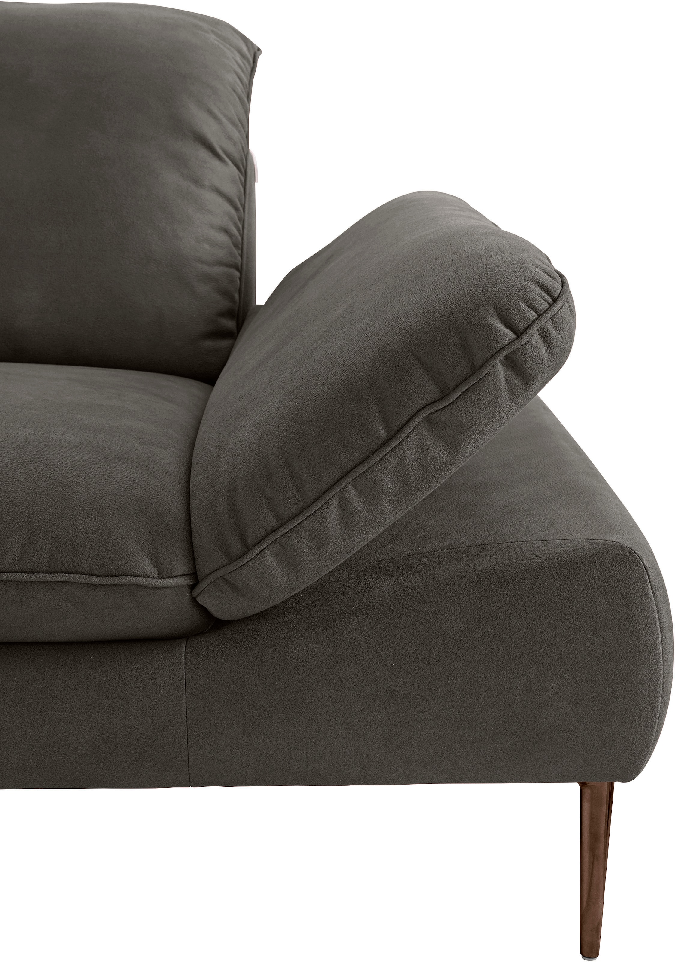 W.SCHILLIG Ecksofa »enjoy&MORE, Designsofa, bequem, zeitlos und elegant, L-Form«, Sitztiefenverstellung, Füße bronze pulverbeschichtet, Breite 310 cm