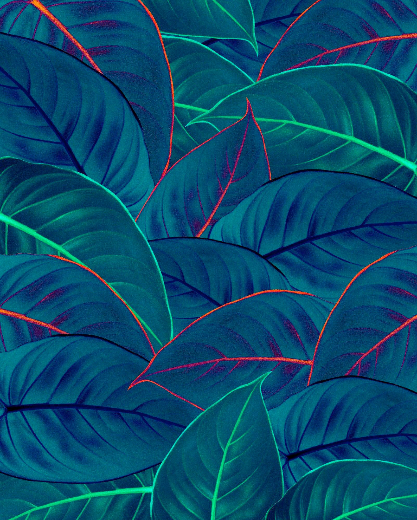 Komar Vliestapete "Digitaldruck Vlies - Foliage - Größe 200 X 250 Cm" Bedruckt Glatt Wohnzimmer, Schlafzimmer