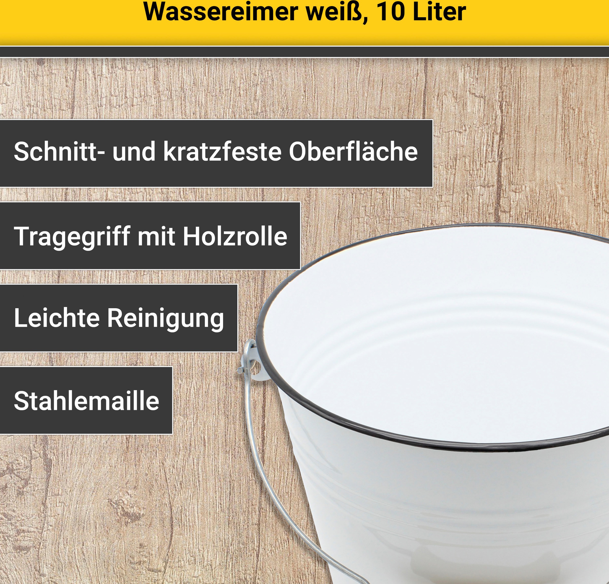 Thumbnail - Krüger Putzeimer Emaille, 10 Liter