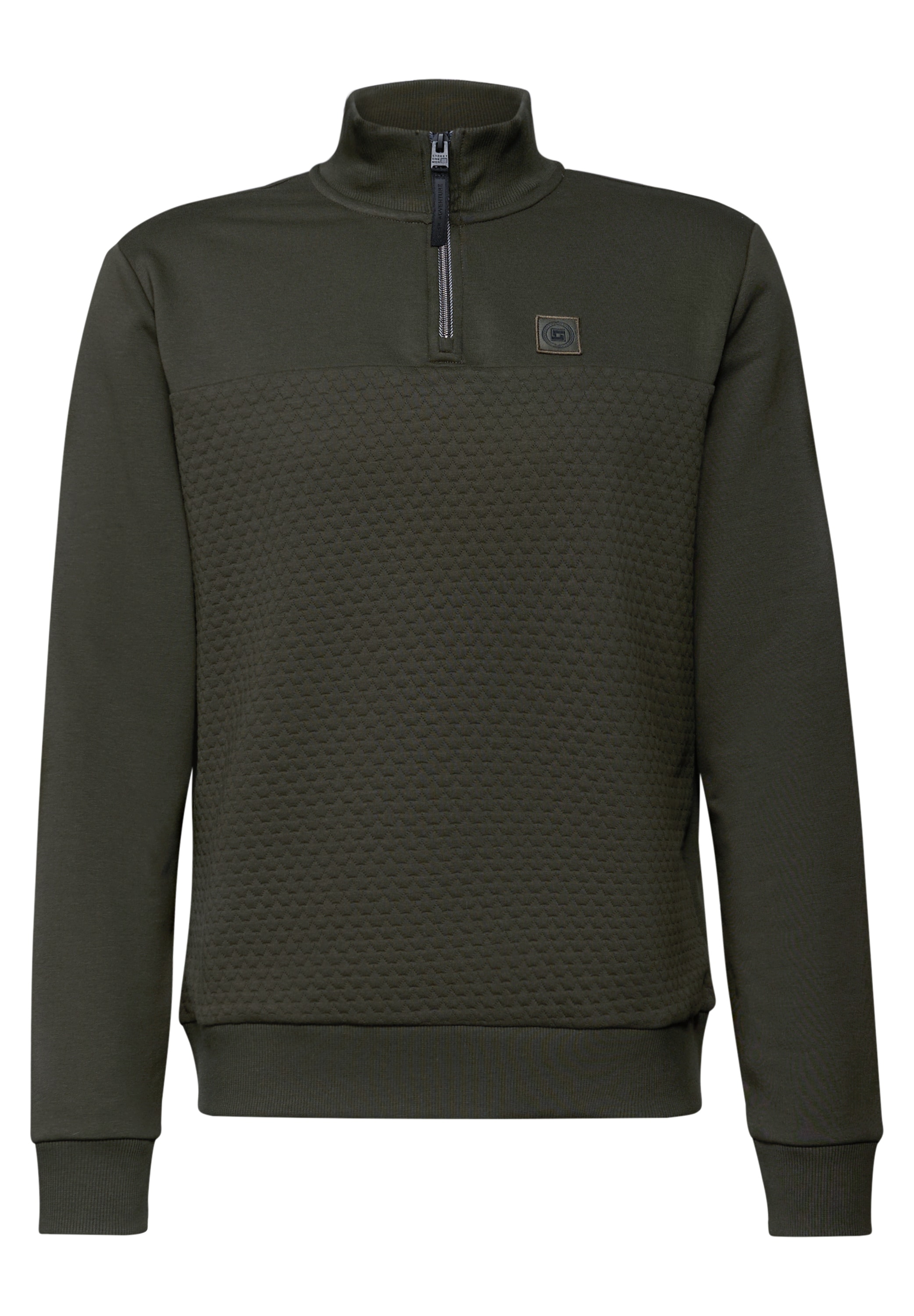 STREET ONE MEN Rollkragenpullover, mit Struktur-Muster