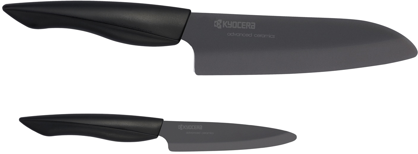 KYOCERA Messer-Set "SHIN" Gemüse-/Santokumessser, extrem scharfe Klinge, Zirkoniakeramik