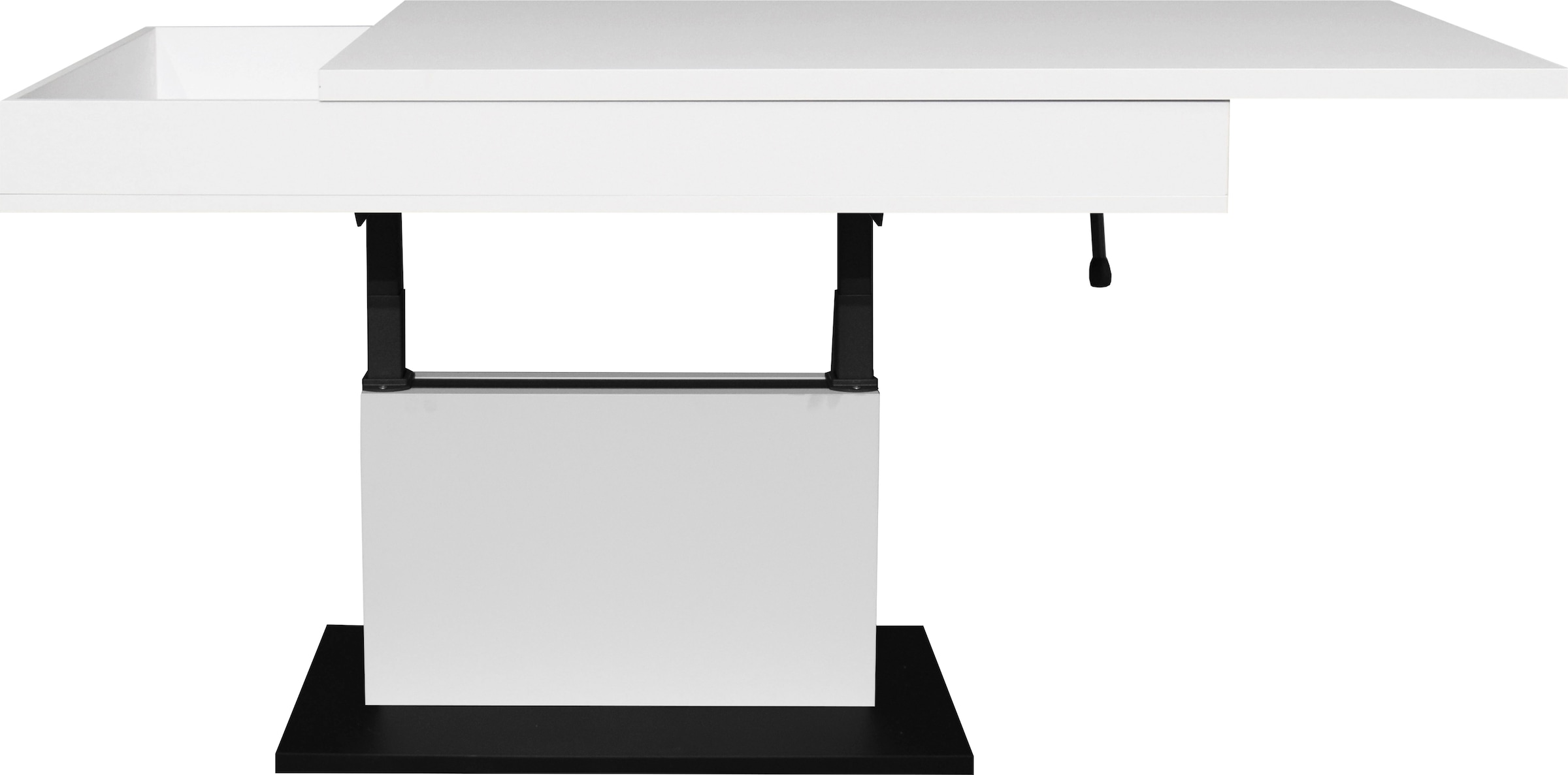 Mäusbacher Couchtisch »Lift Couchtisch«, höhenverstellbar 58-77cm,Tischplatte aufziehbar, Staufach, 110cm breit