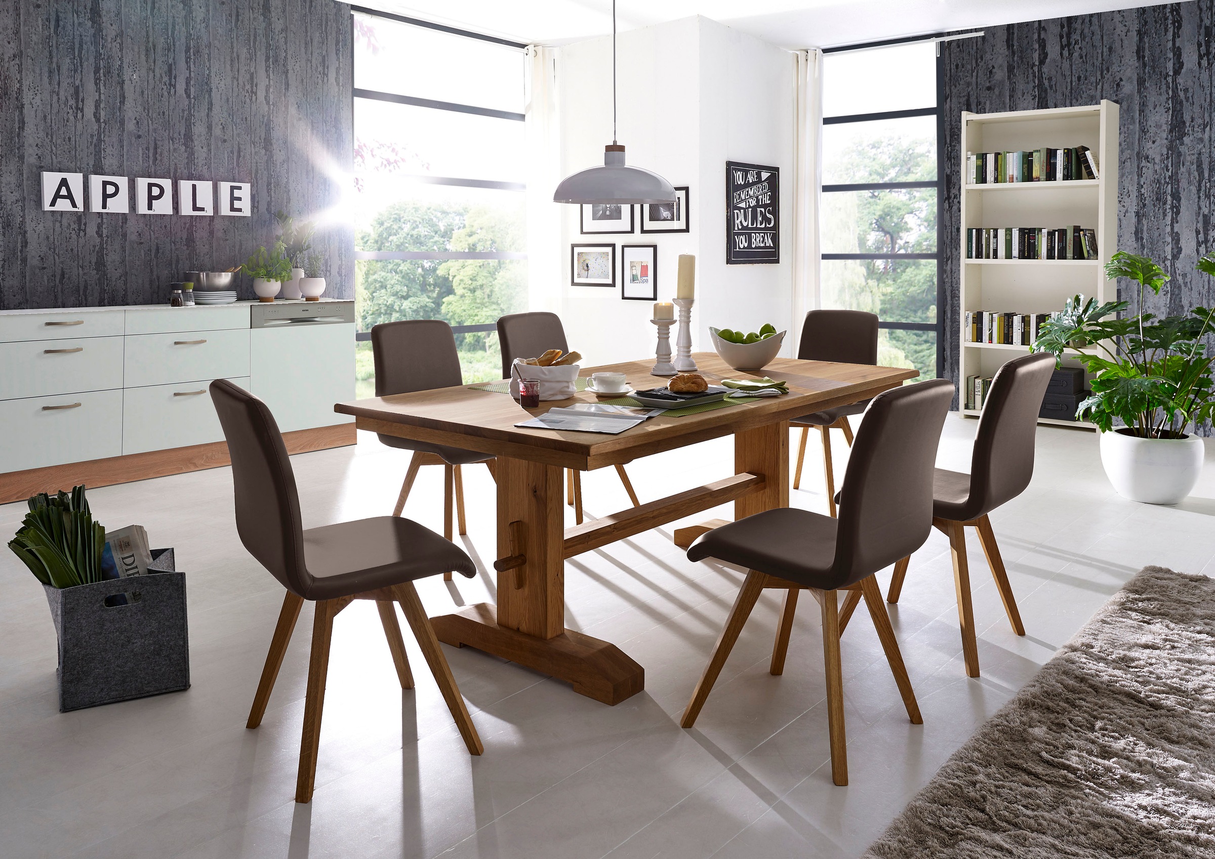 massivline&more 4-Fußstuhl "Karla" (Set) 2 Stk.Gestell aus Massivholz günstig online kaufen